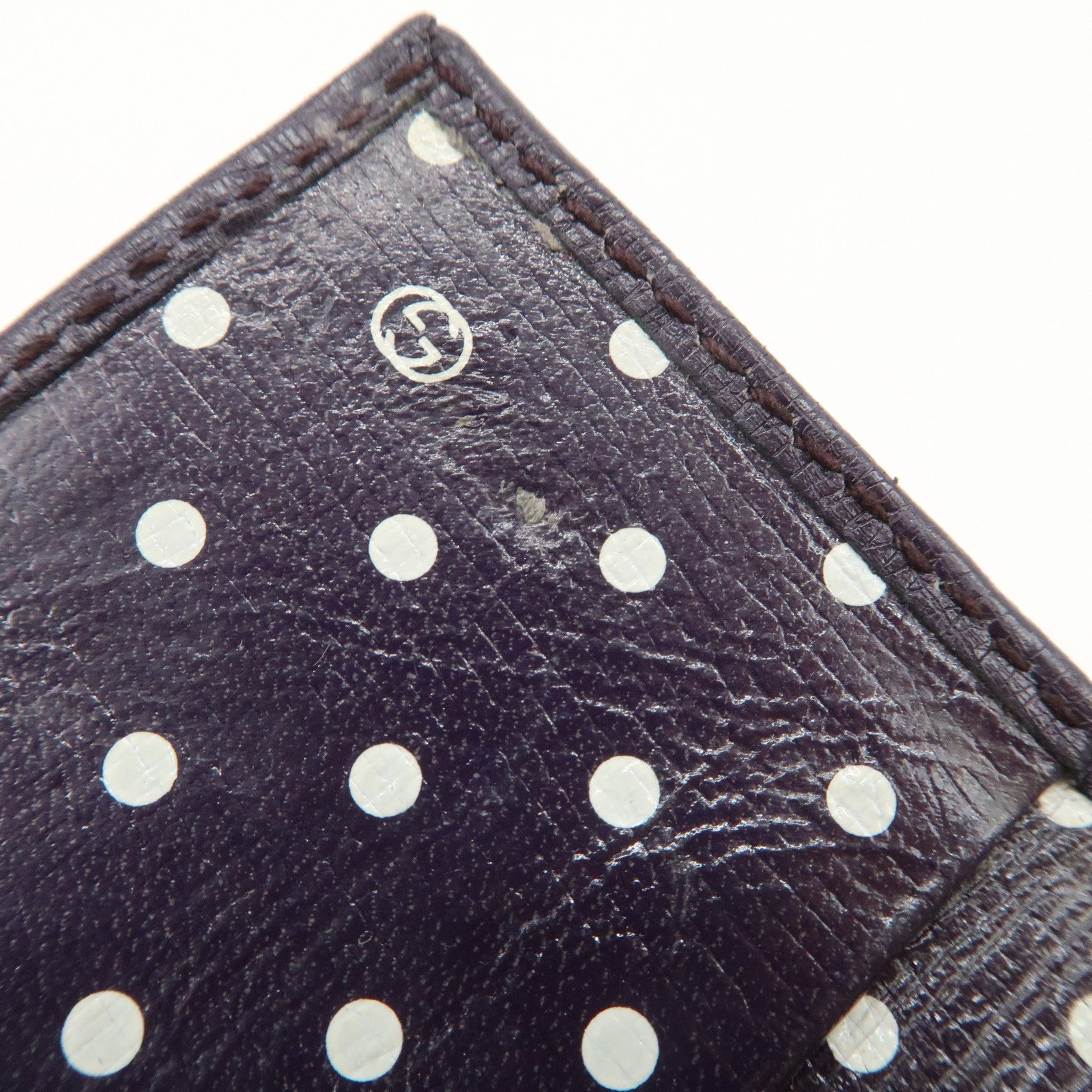 GUCCI Interlocking G Leather 6 Rings Key Case Purple 309706