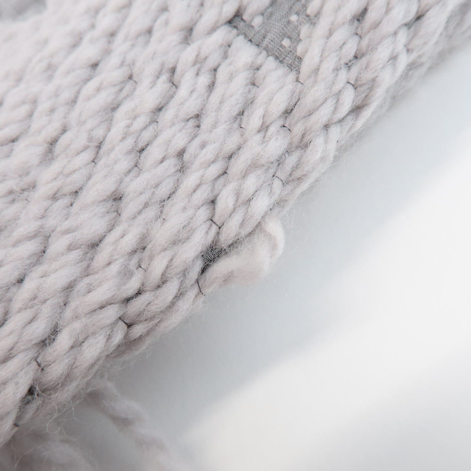 Louis Vuitton Monogram Escharp Logomania Scarf Gris Perle M74742