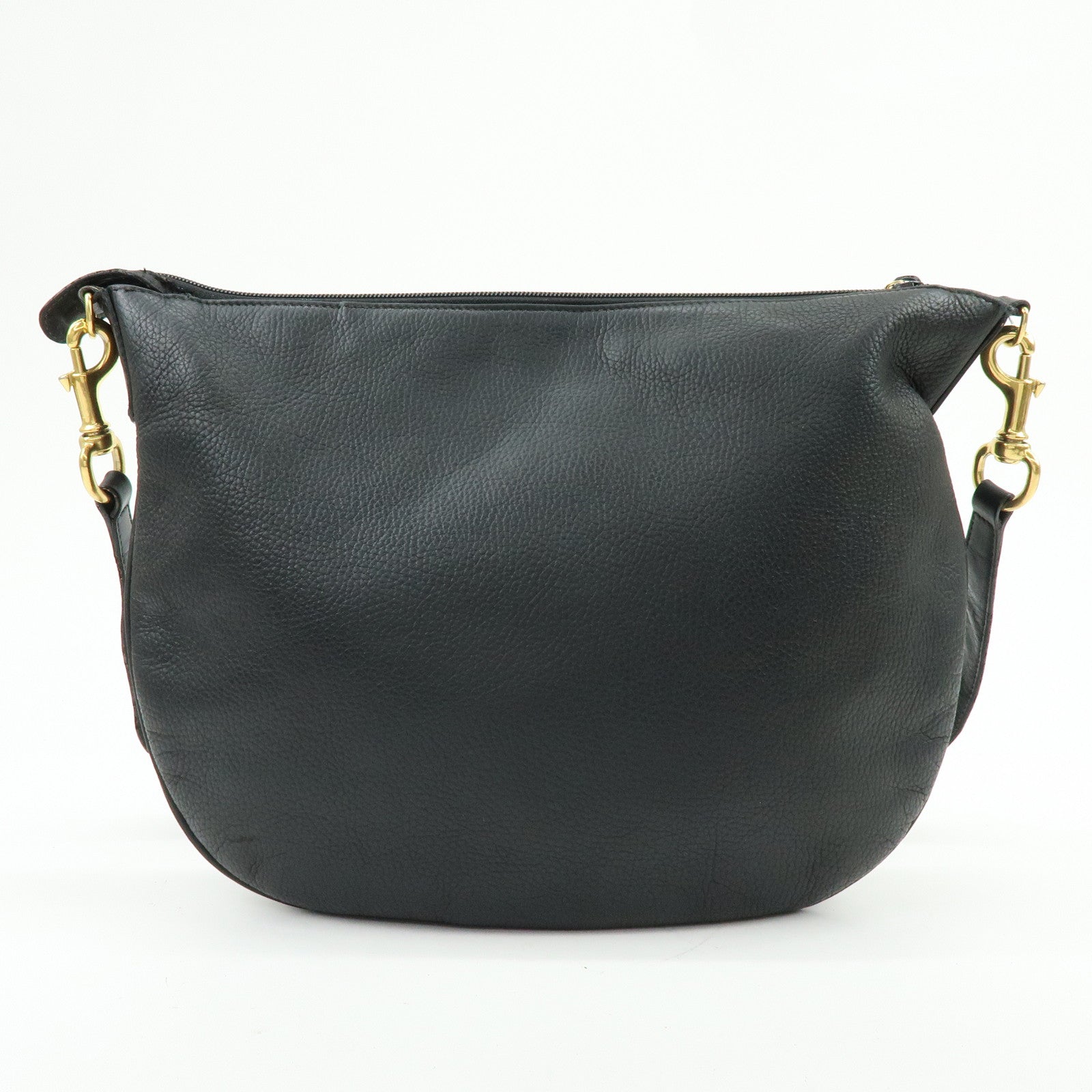 GUCCI Leather Shoulder Bag Crossbody Bag Black 001・115・1206