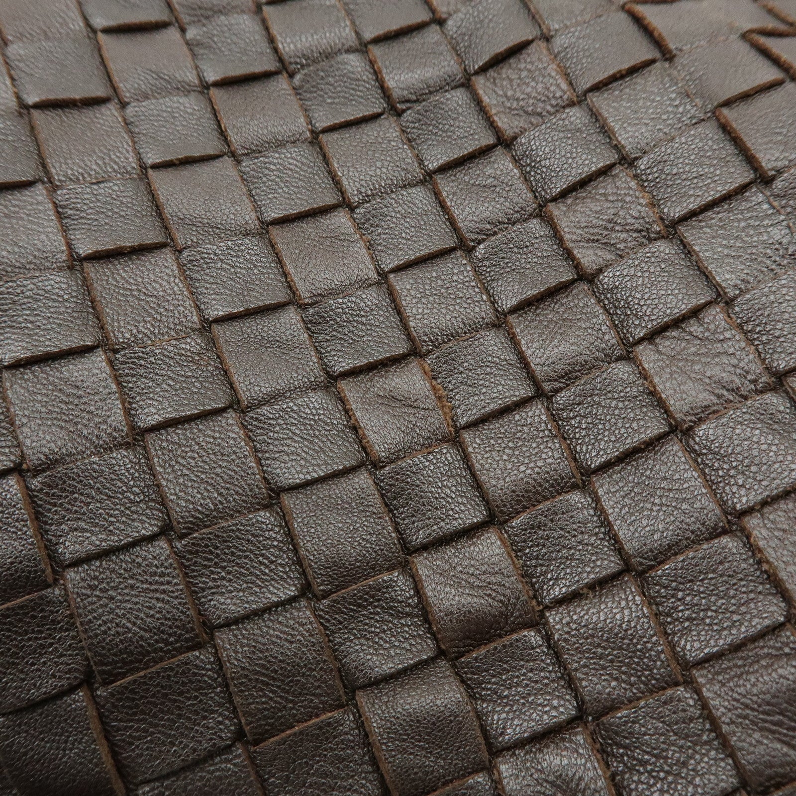 BOTTEGA VENETA Intrecciato Leather Shoulder Bag Brown 174741