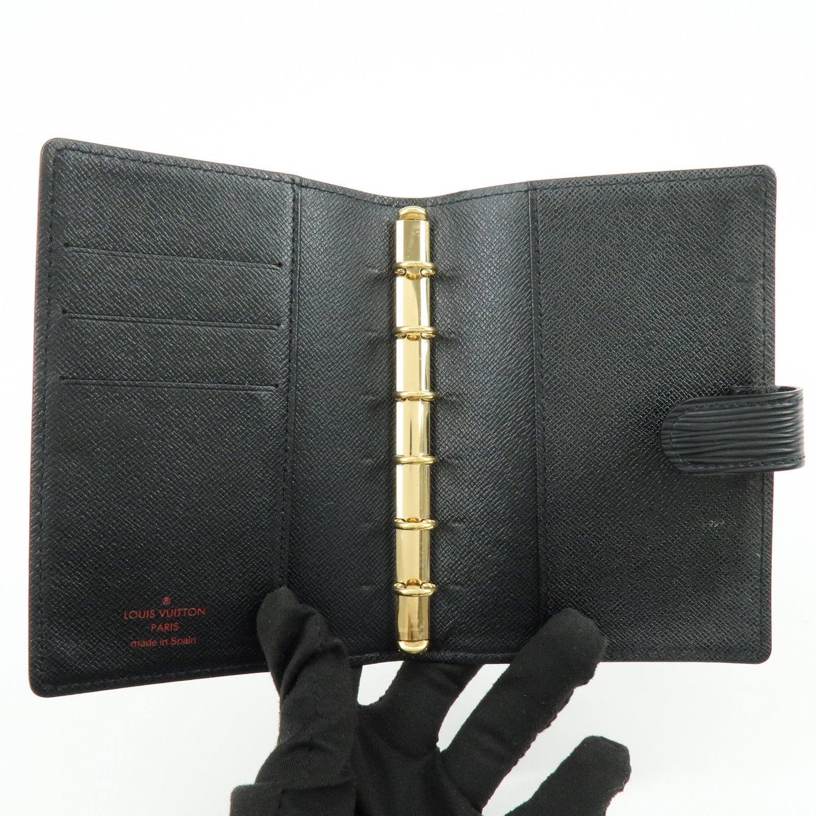 Louis Vuitton Epi Agenda PM Planner Cover Noir R20052