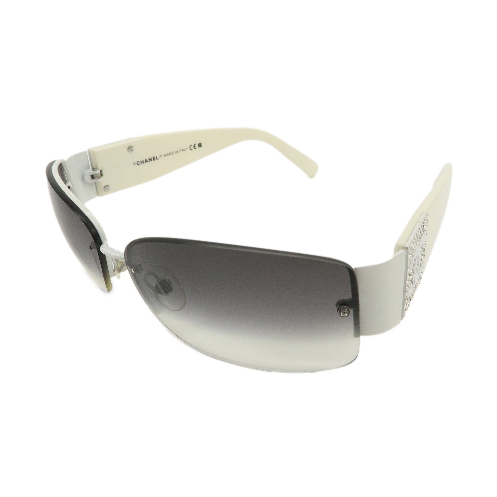 CHANEL Plastic Rhinestone Sunglasses 4117-B c.287/8G 62笆。16 125