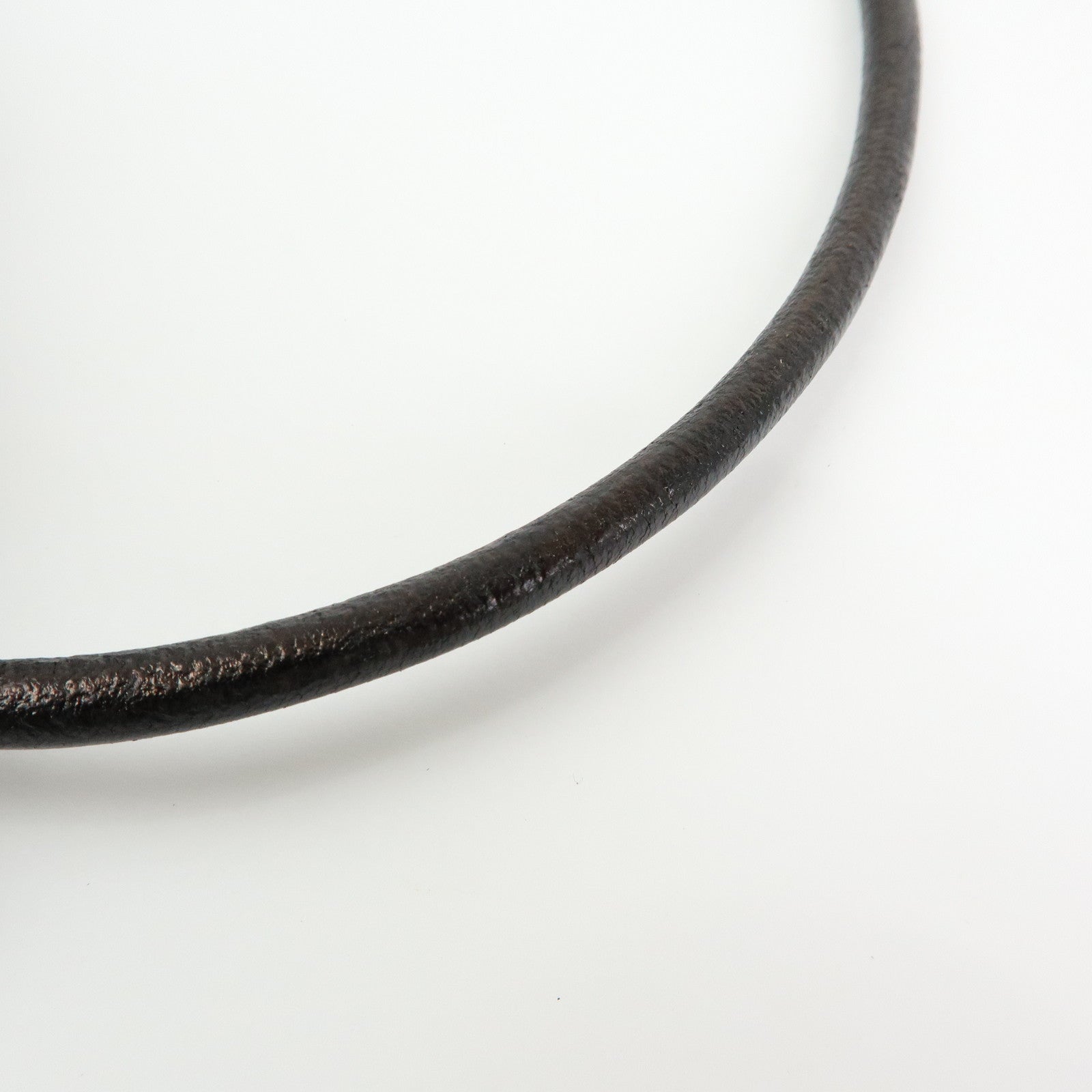 BVLGARI Leather Necklace Choker Double Wrap Bracelet Black