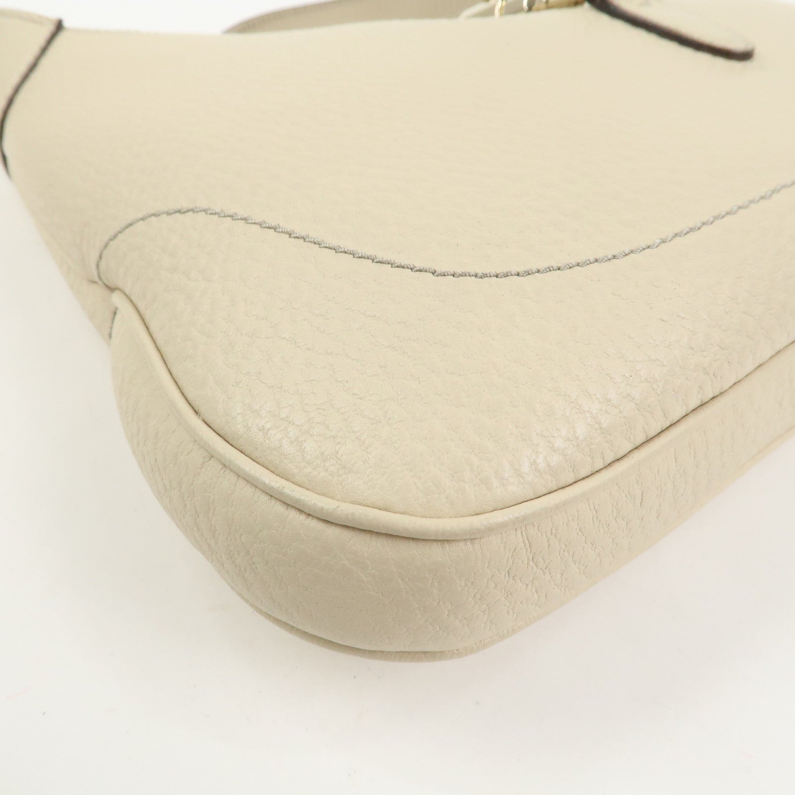GUCCI New Jackie Leather Shoulder Bag Hand Bag Ivory 137335