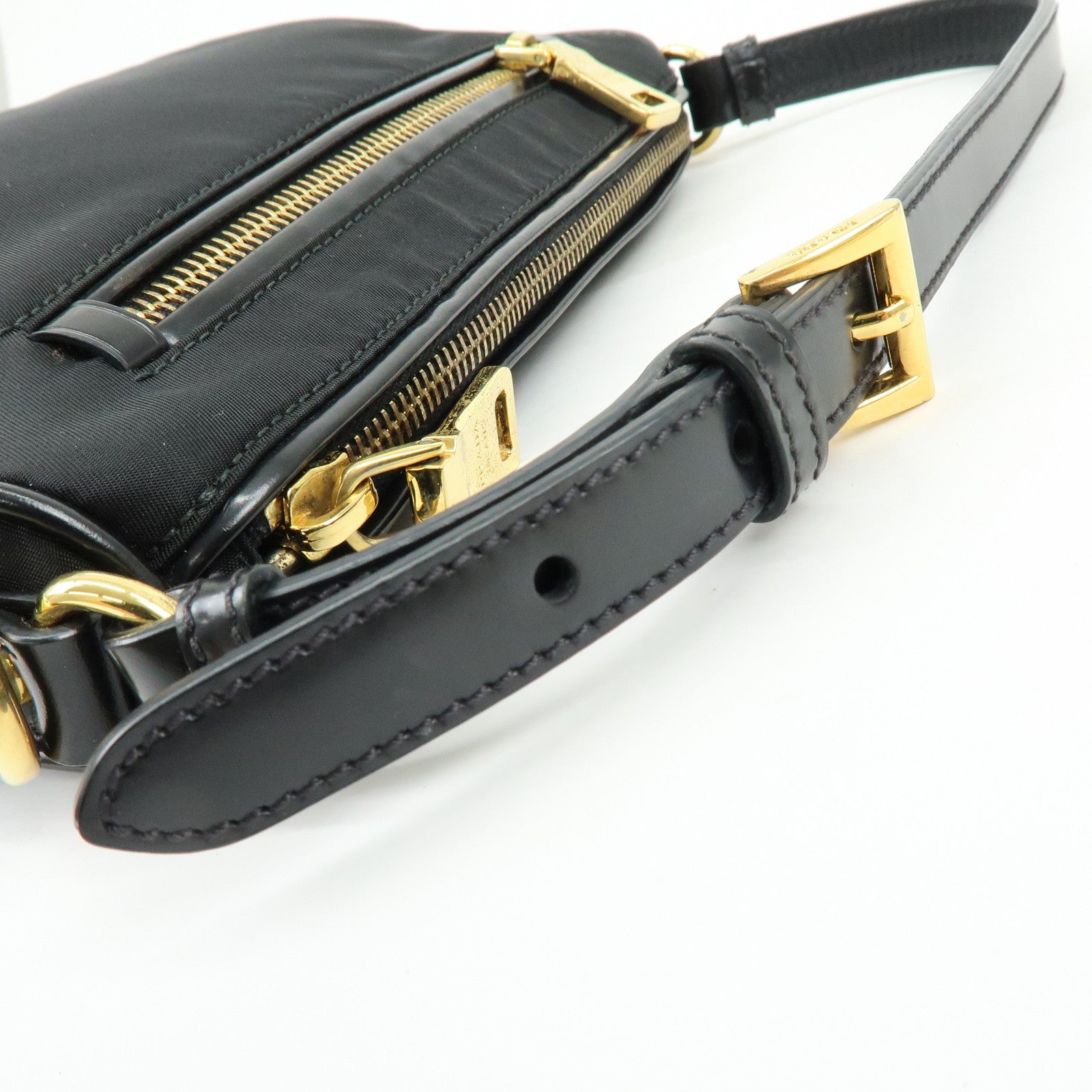 PRADA Triangle Logo Nylon 2Way Bag Hand Bag Shoulder Bag BN1833