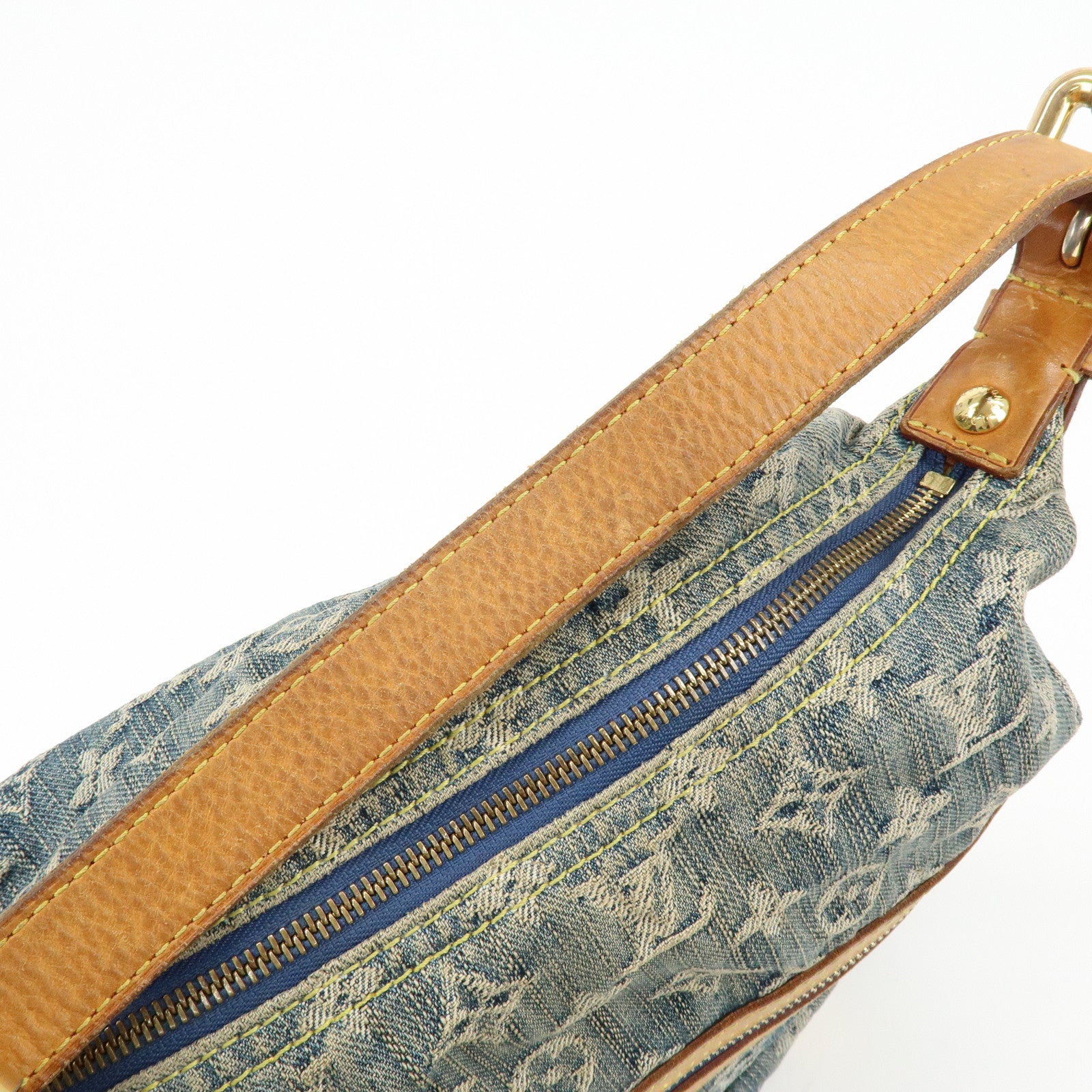 Louis Vuitton Monogram Denim Baggy GM Shoulder Bag Blue M95048