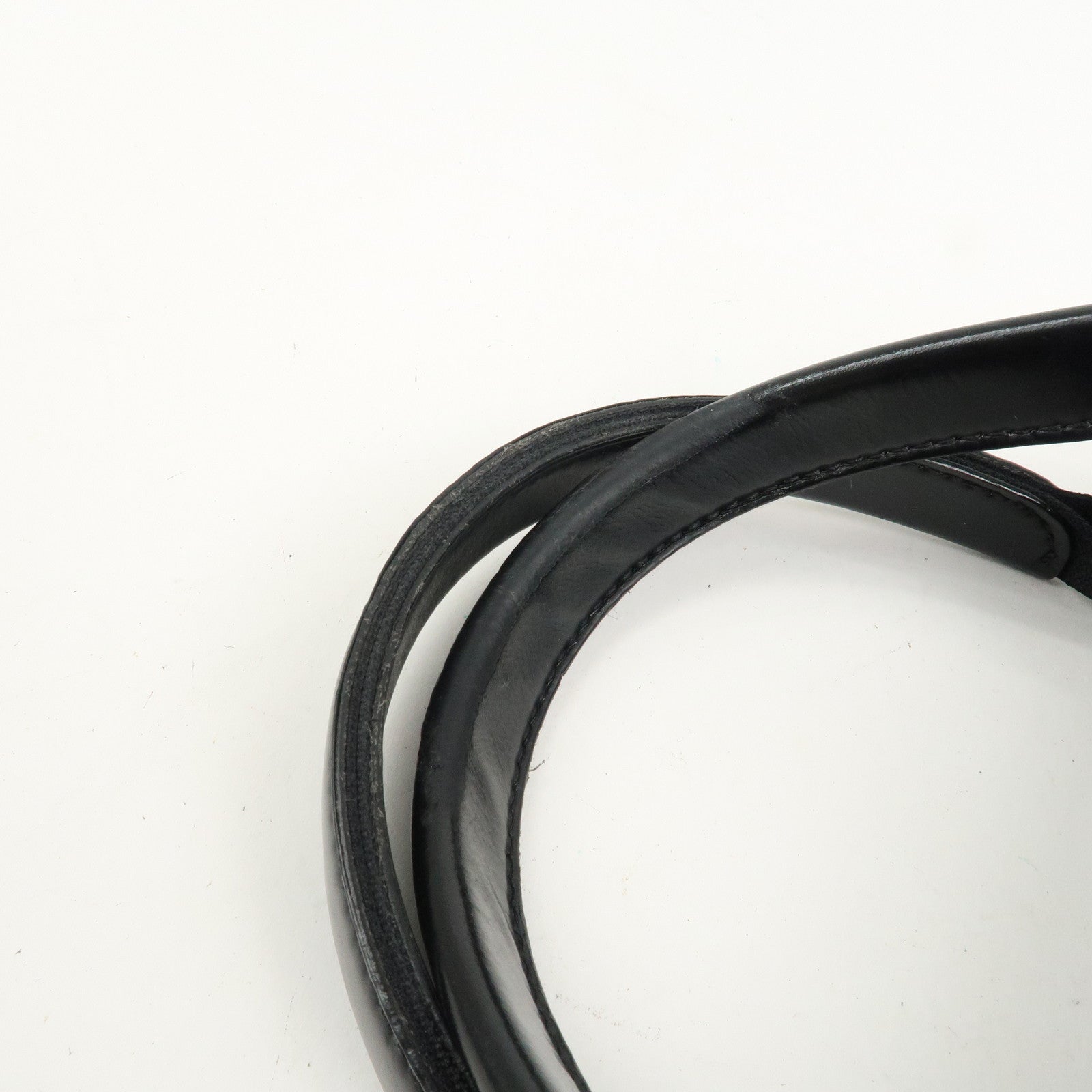 BALENCIAGA Canvas Leather Navy Cabas XS Hand Bag Brown 390346