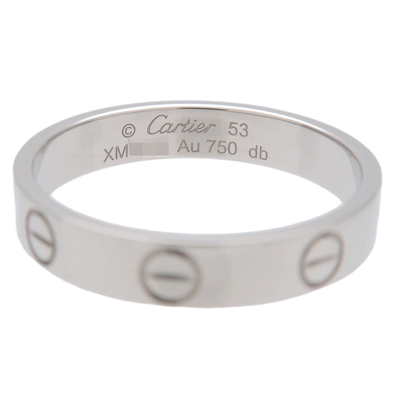 Cartier Mini Love Ring K18WG 750WG White Gold #53 US6.5 EU53 HK14 Used