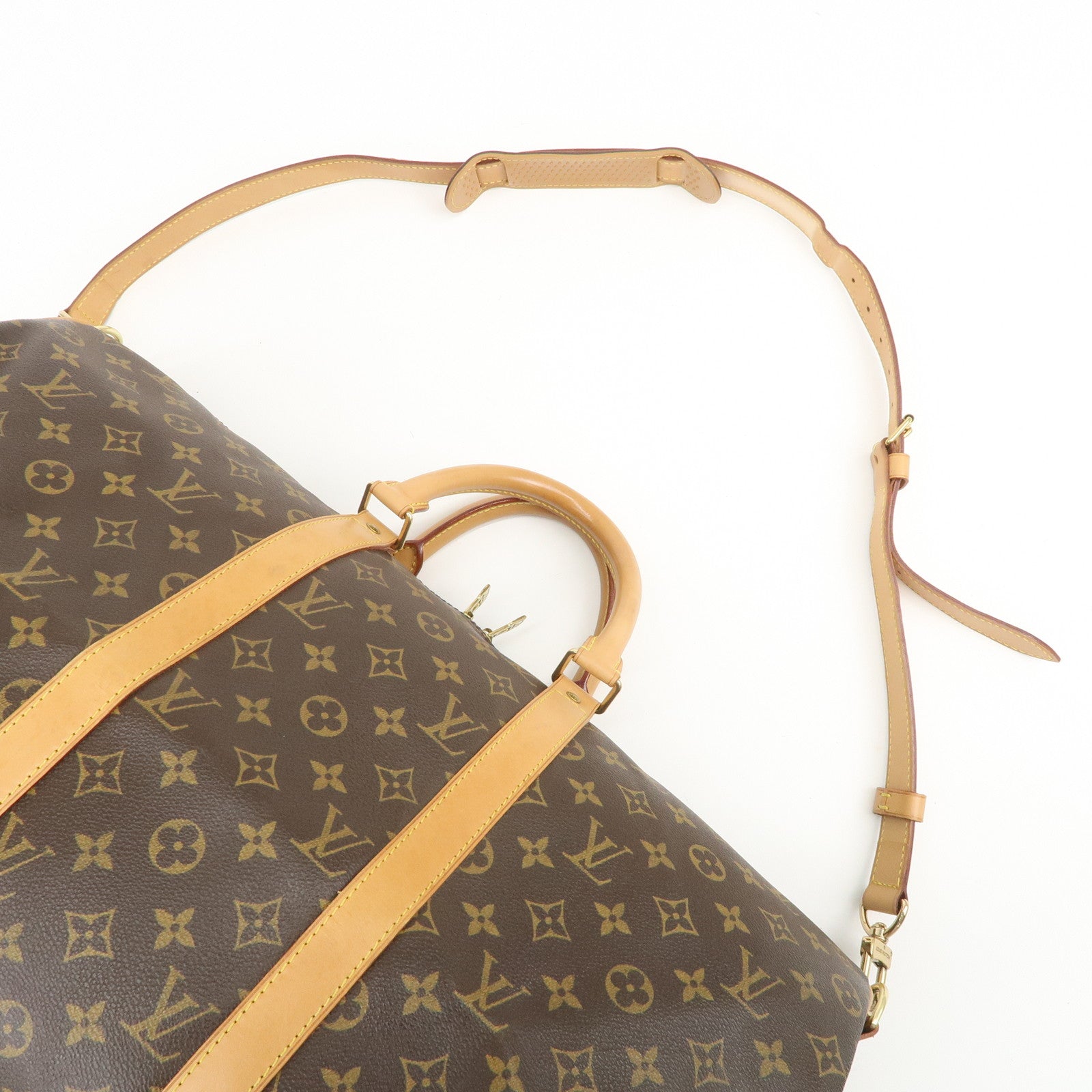 Louis Vuitton Monogram Keep All Bandouliere 50 Boston Bag M41416