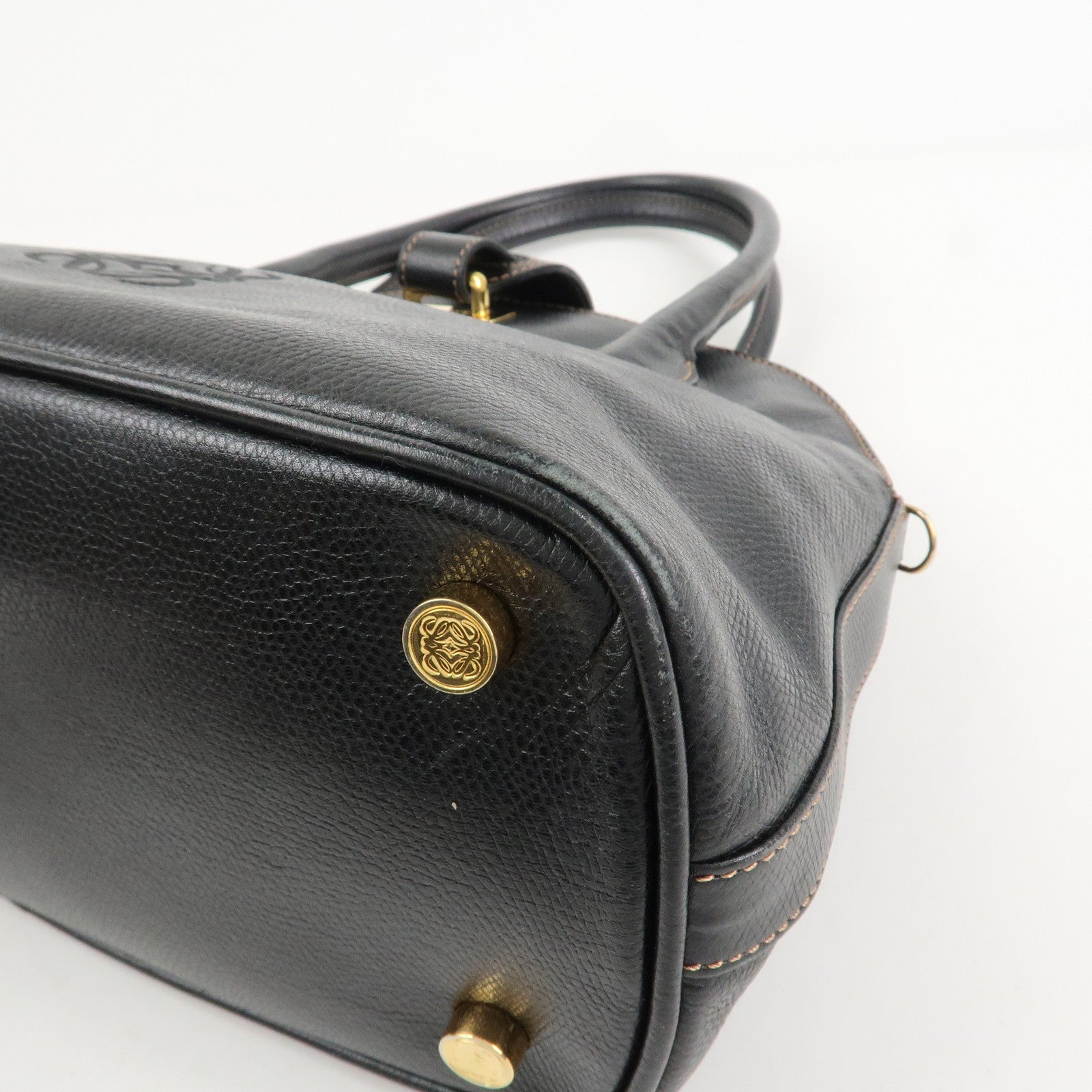 LOEWE Anagram Leather 2WAY Bag Shoulder bag Hand Bag Black