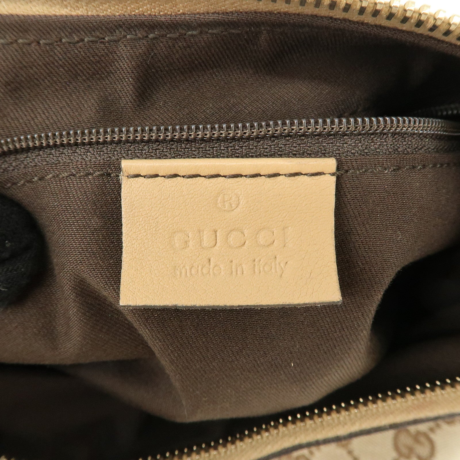 GUCCI Abbey GG Canvas Leather Shoulder Bag Beige 190525 Used