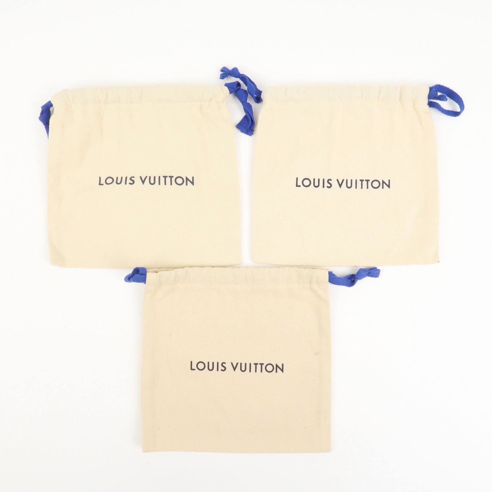 Louis Vuitton Set of 19 Dust Bag Storage Bag Flap Drawstring Beige