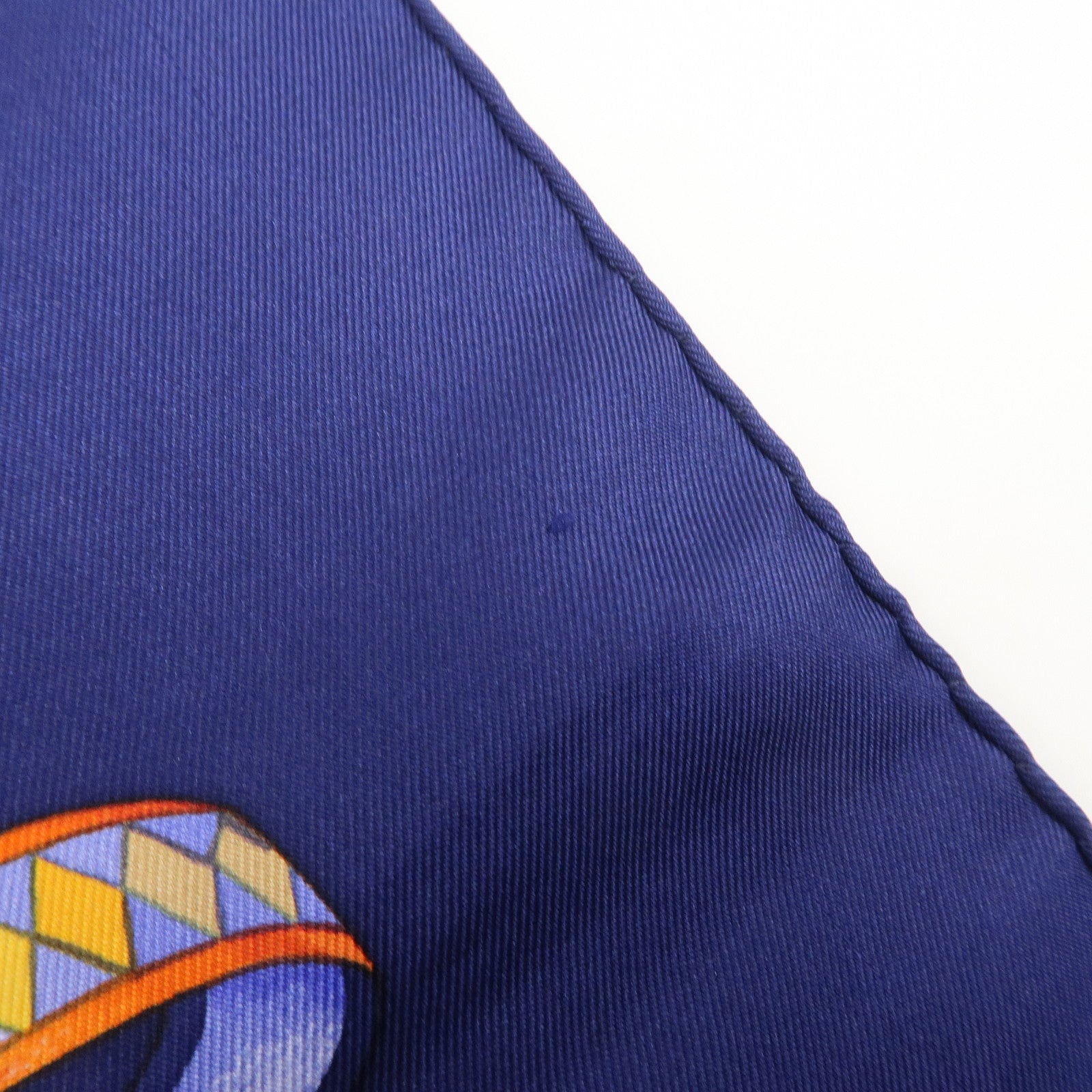 HERMES Carre 90 LES RUBANS DU CHEVAL Silk 100% Scarf Navy