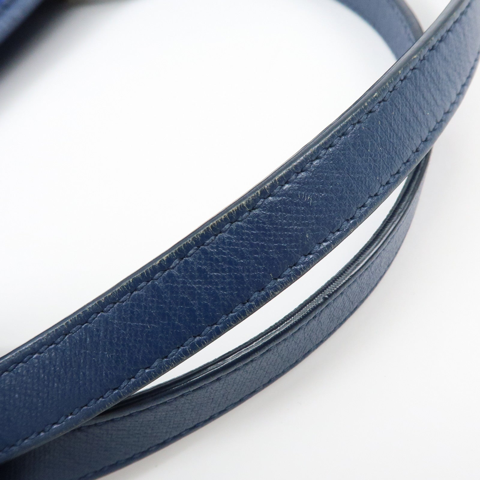 PRADA Logo Nylon Leather Tote Bag Shoulder Bag Blue BR4997