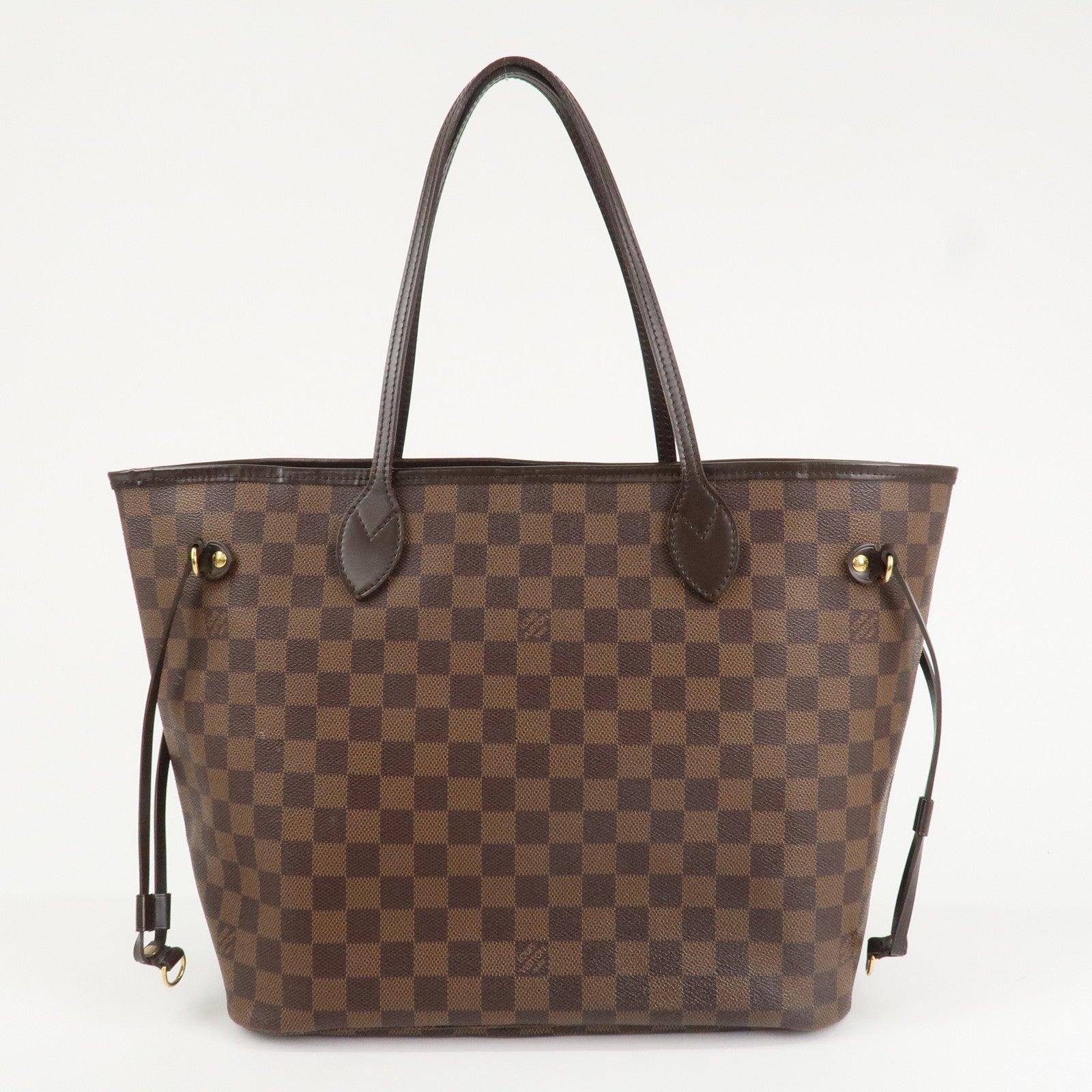 Louis Vuitton Damier Ebene Canvas Neverfull MM Tote Bag N51105 Used