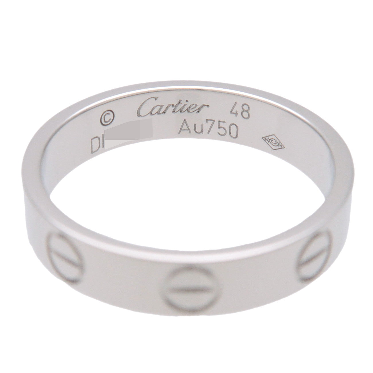 Cartier Mini Love Ring K18 750WG White Gold #48 US4.5 EU48 HK9.5
