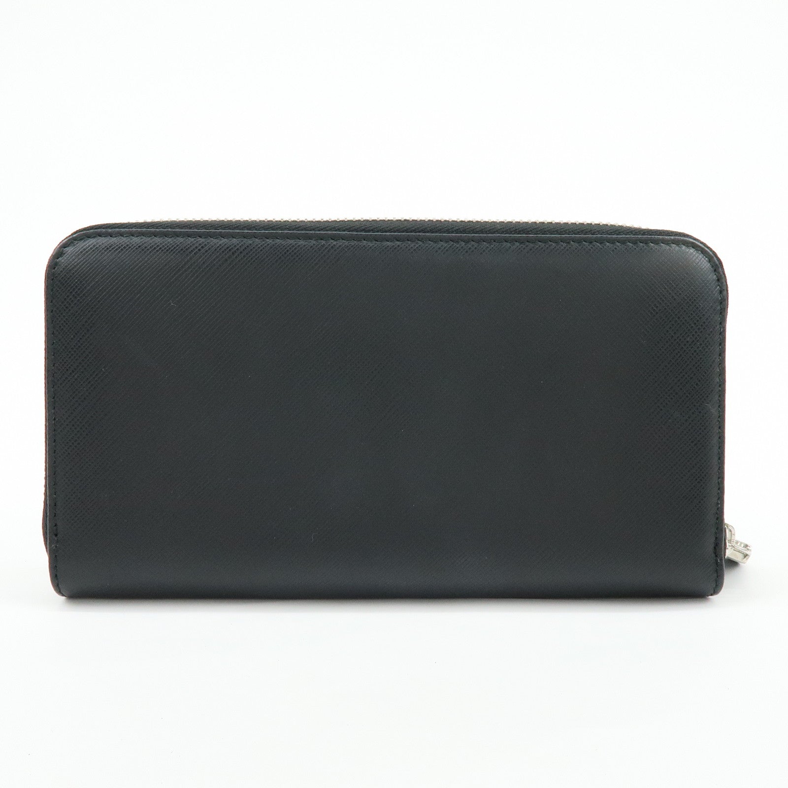 Ferragamo Ganchini Leather Long Wallet Black
