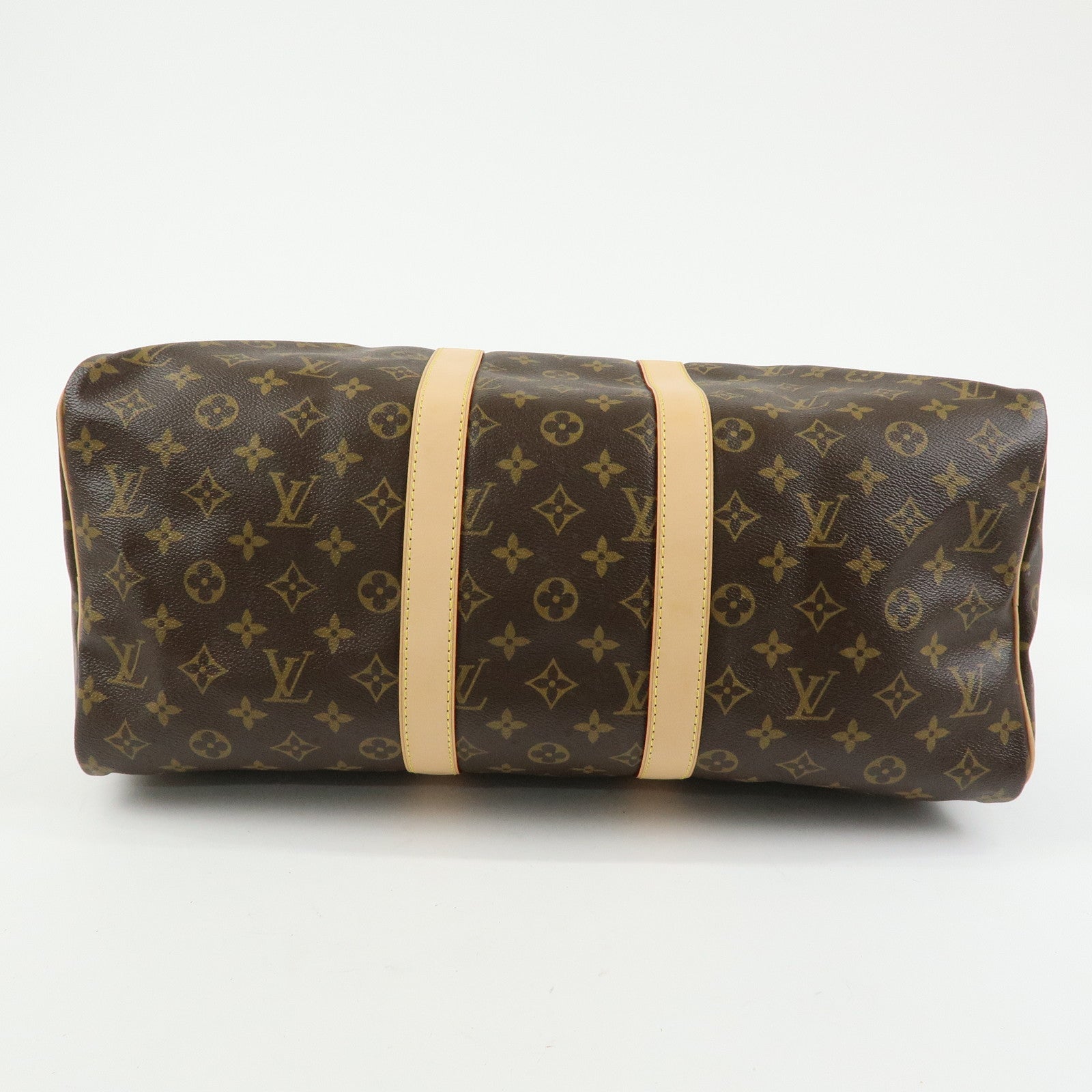 Louis Vuitton Monogram Keep All 45 Boston Bag Brown M41428