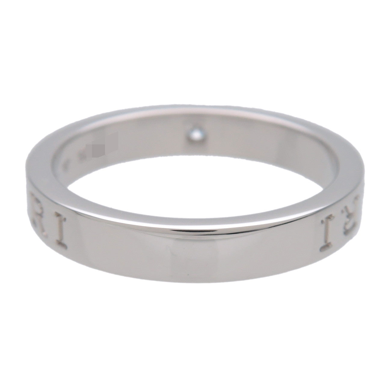 BVLGARI BVLGARI Double Logo 1P Daimond Ring K18 750WG US10.5-11