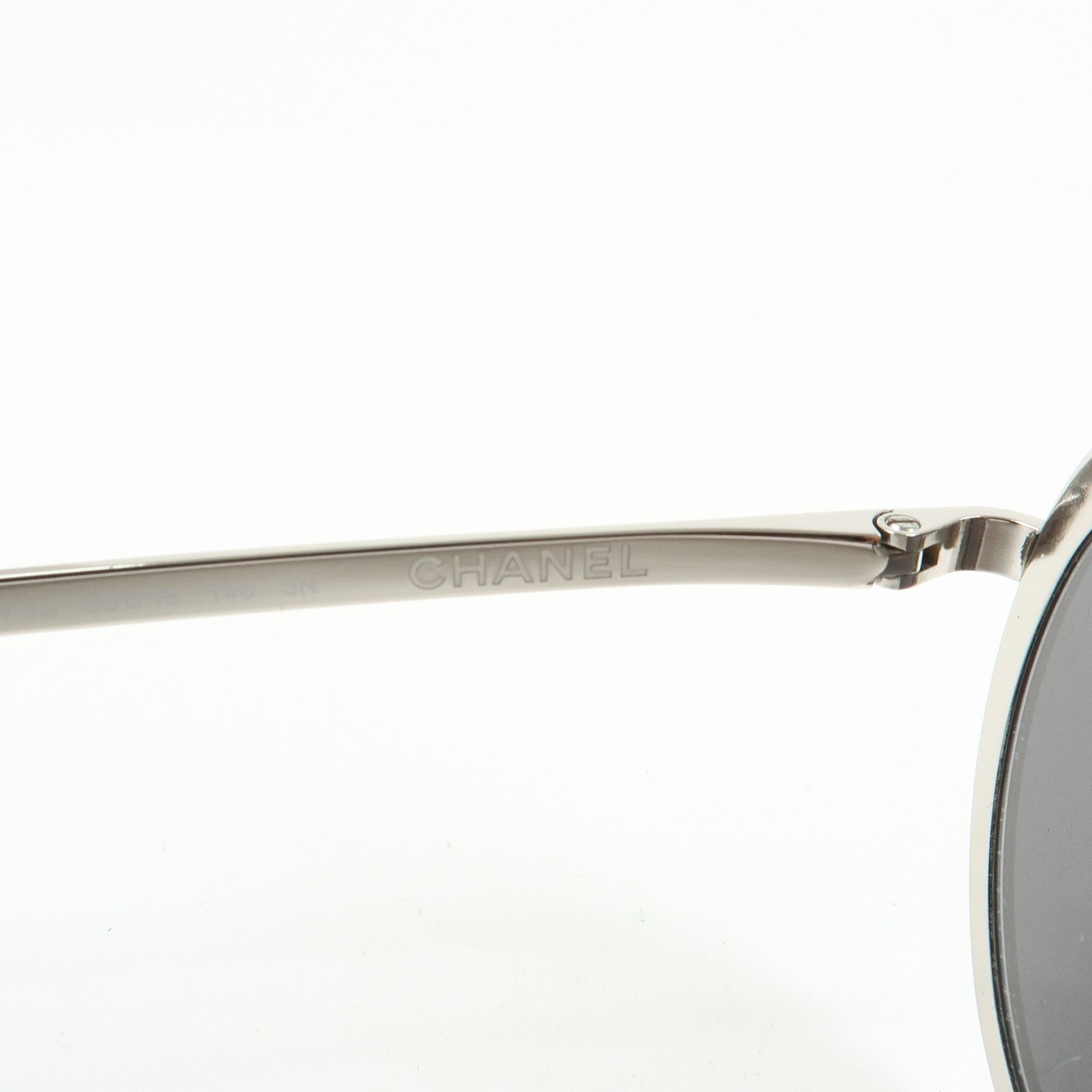CHANEL Plastic Boston MirrorLens Sunglasses 55□18 Silver Green 4206