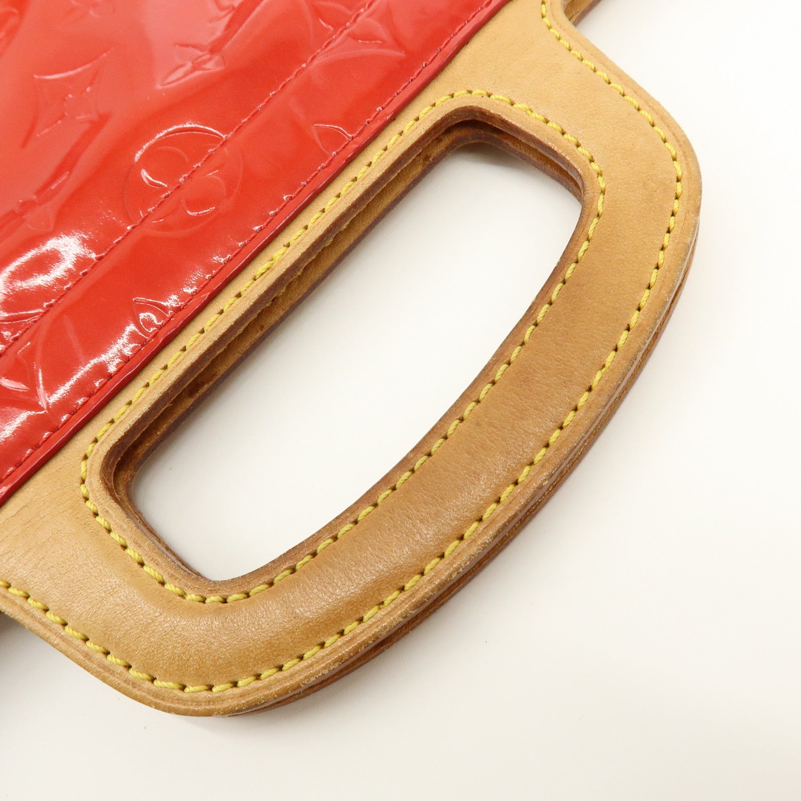 Louis Vuitton Monogram Vernis Stanton Hand Bag Rouge M91078