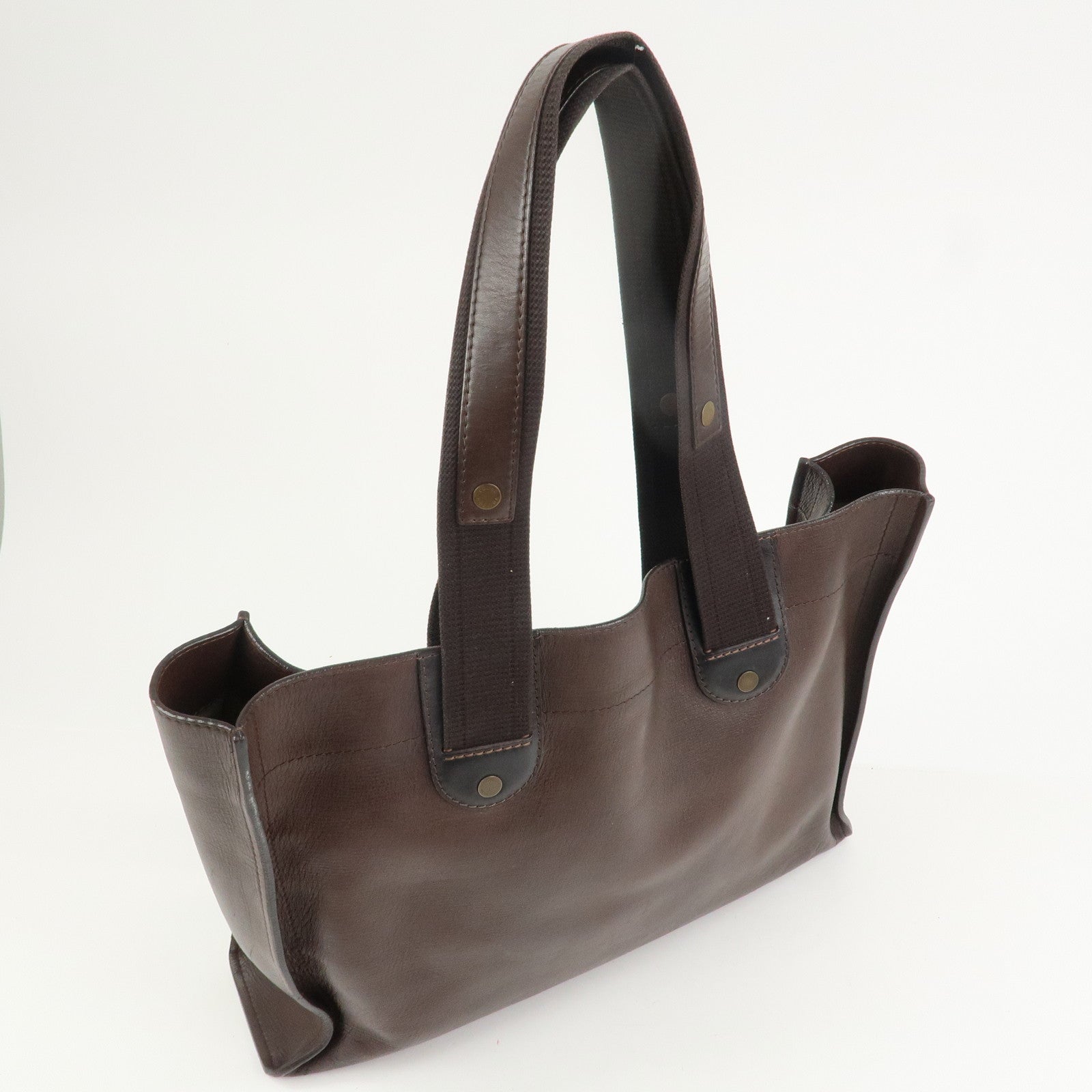 Louis Vuitton Mohican Calf Leather Tote Bag Brown Cafe M92531