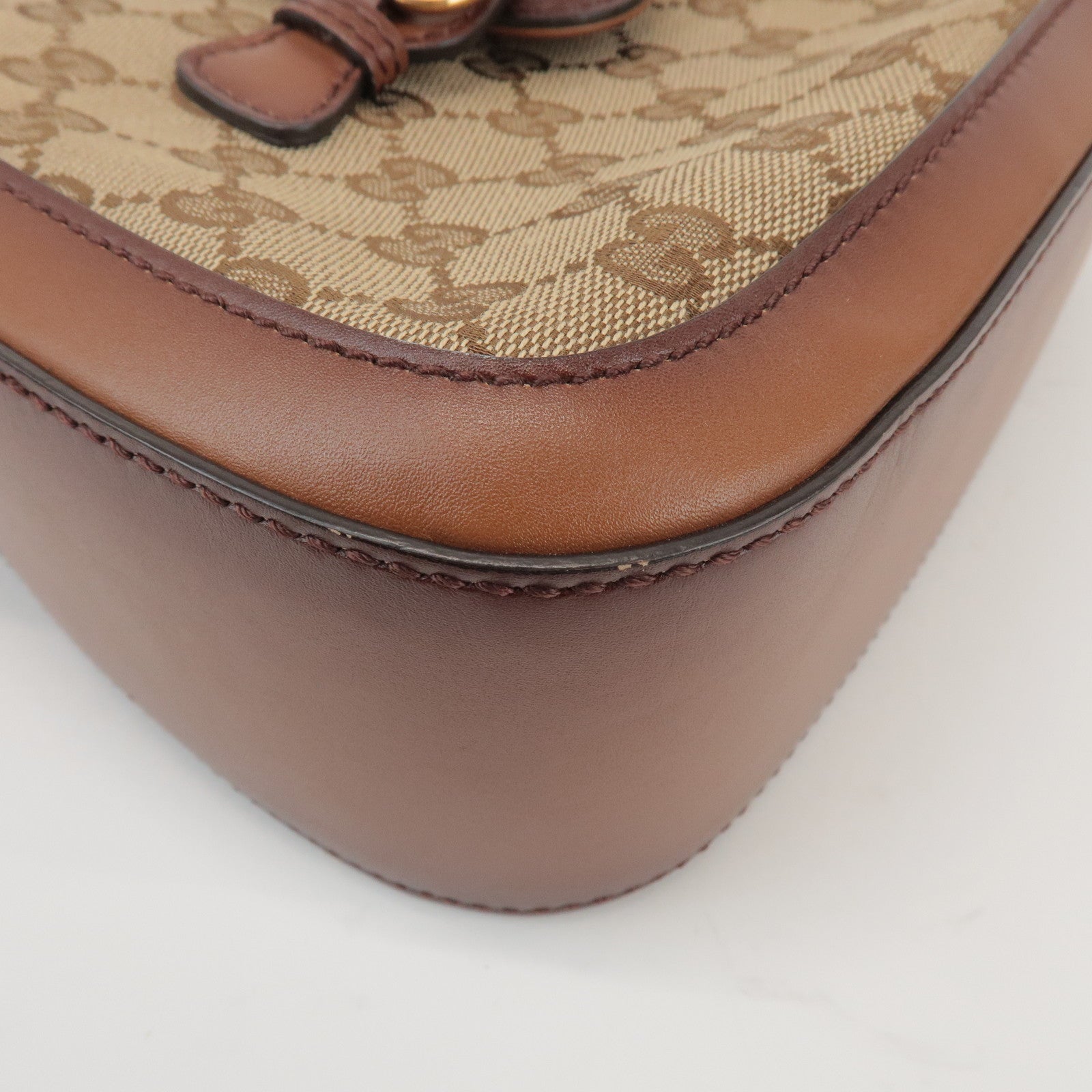 GUCCI Sherry GG Canvas Leather Lady Web Shoulder Bag 383848