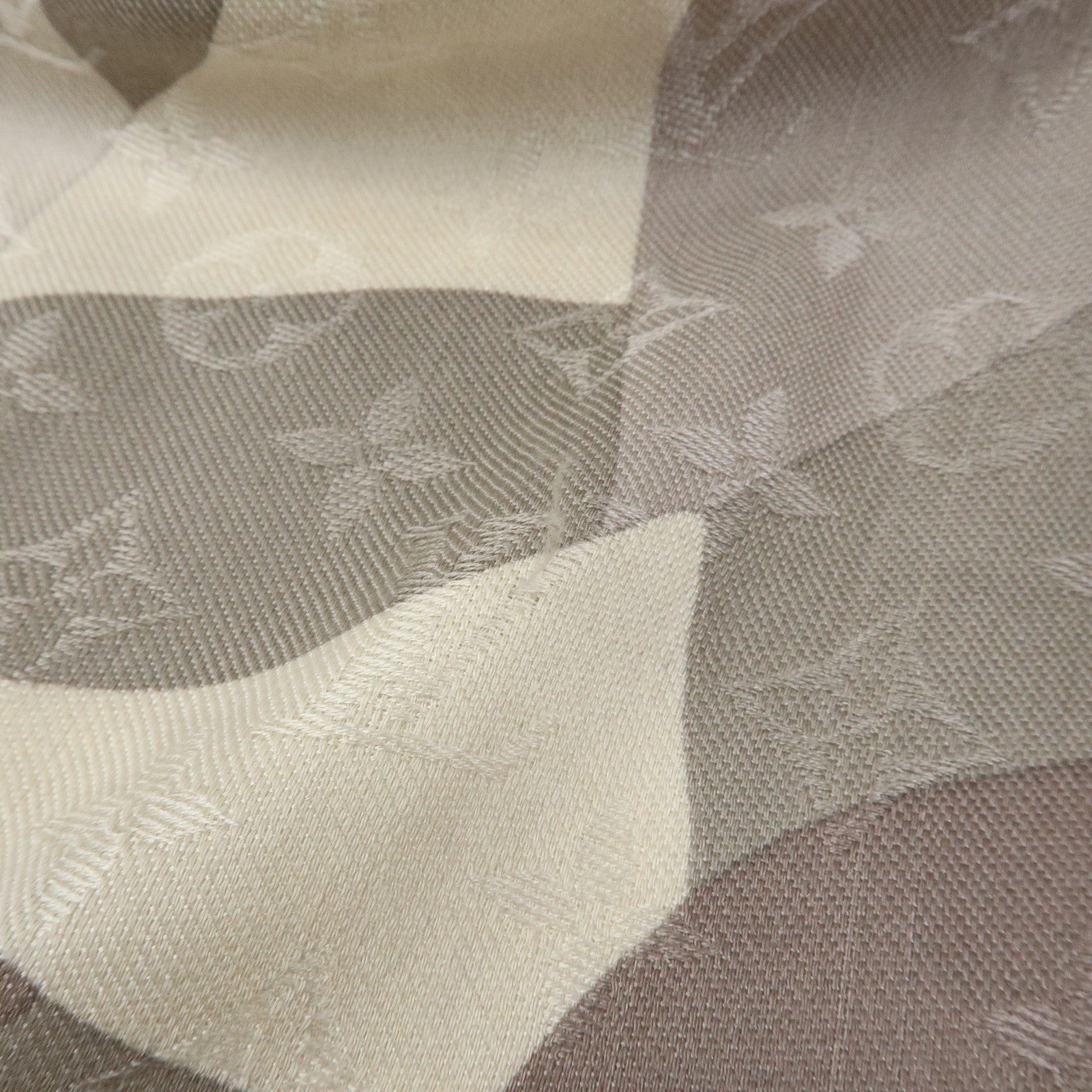 Louis Vuitton Monogram Silk Wool Shawl Scarf Camouflage Gray M75397