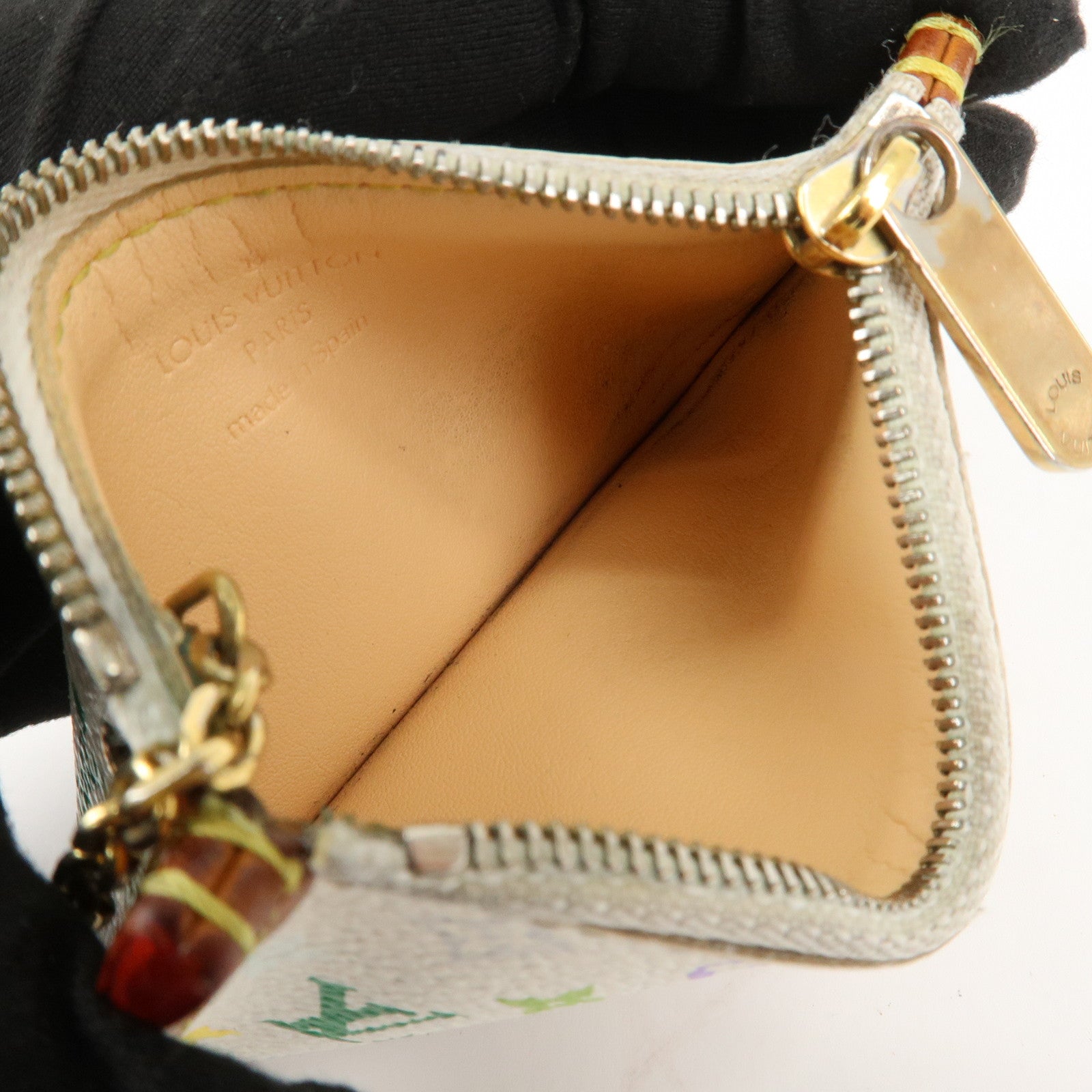 Louis Vuitton Monogram Multicolor Pochette Cles Blanc M92655 Used