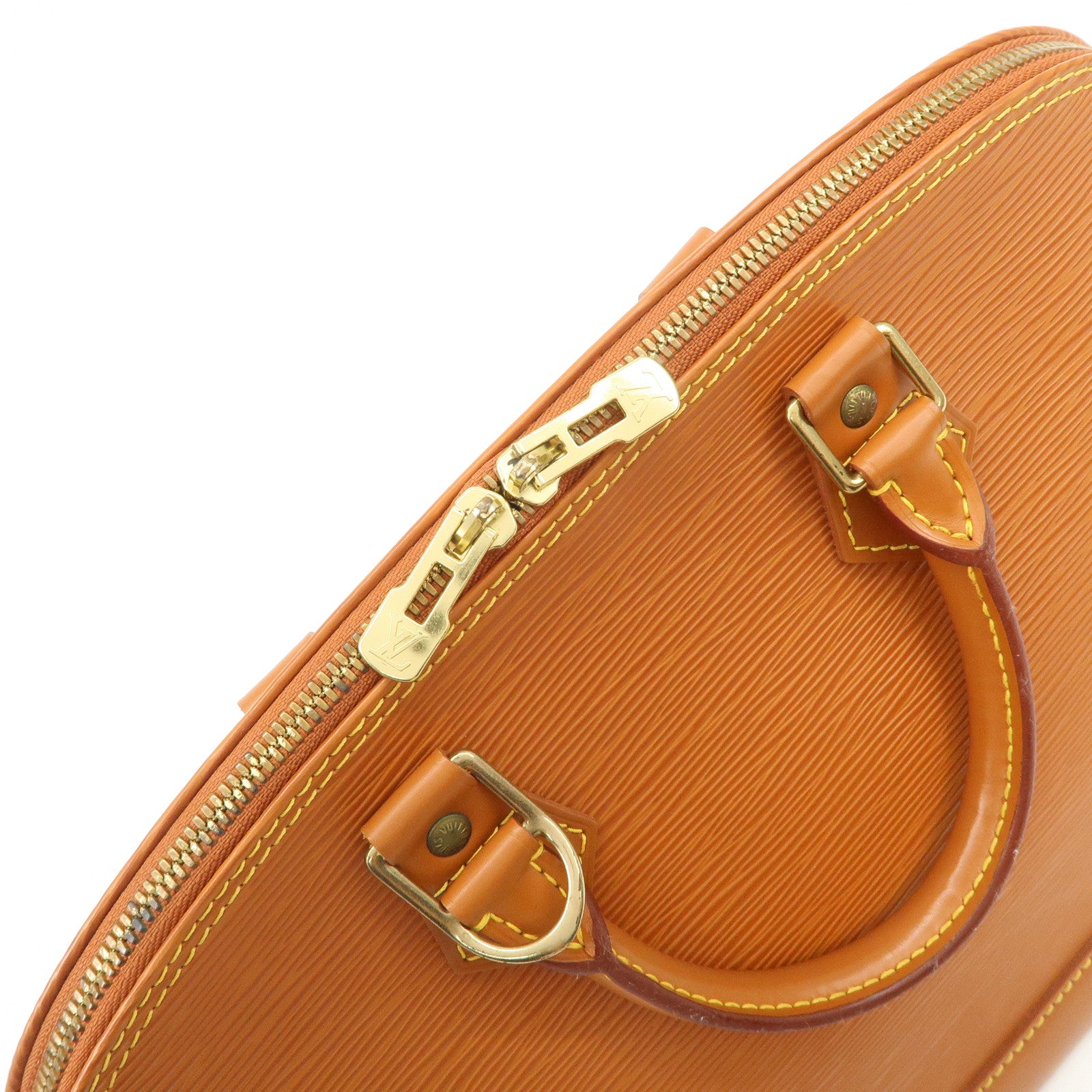 Louis Vuitton Epi Leather Alma PM Hand Bag Zipang Gold M52148
