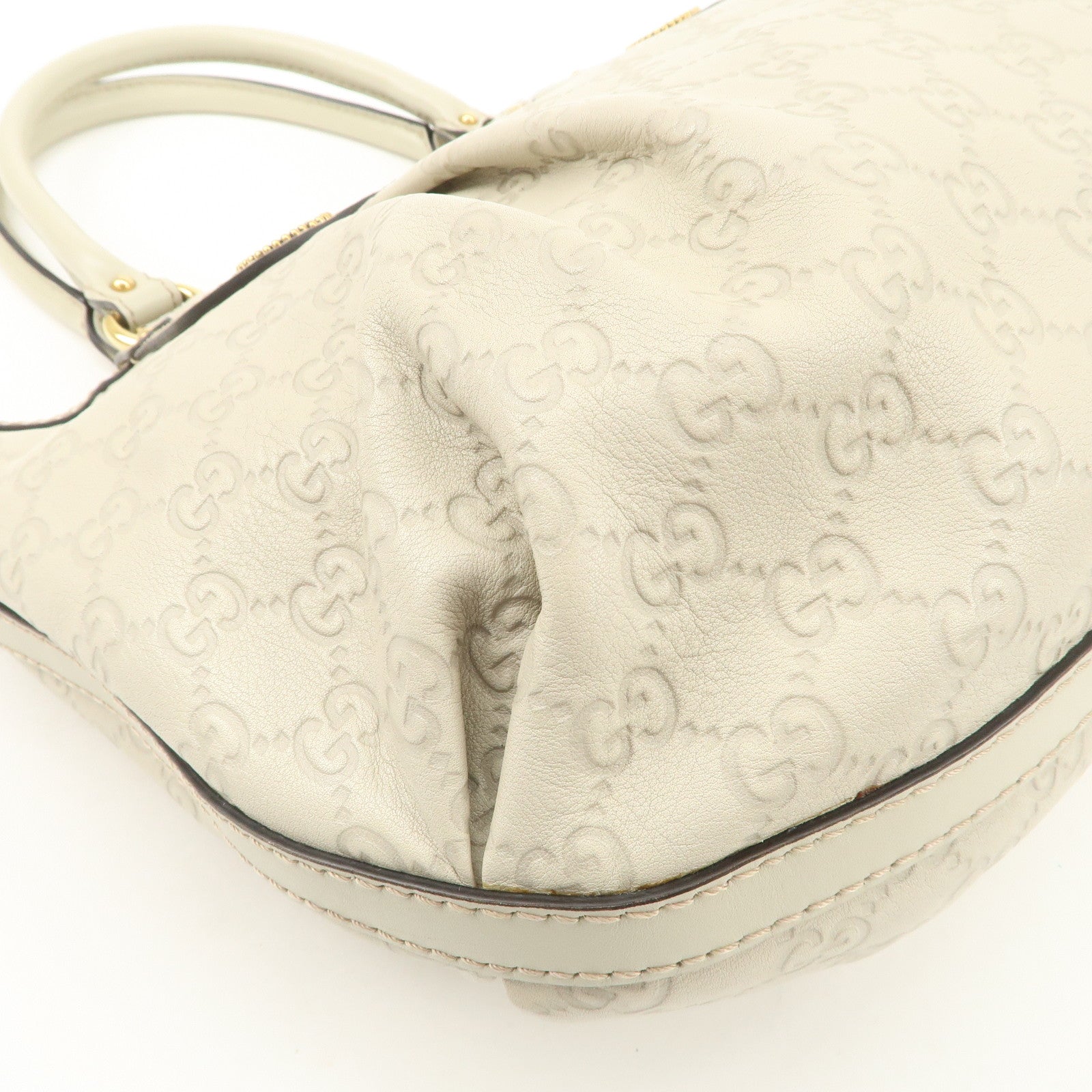 GUCCI Scarlett Guccissima Leather Tote Bag Hand Bag Beige 269953 Used