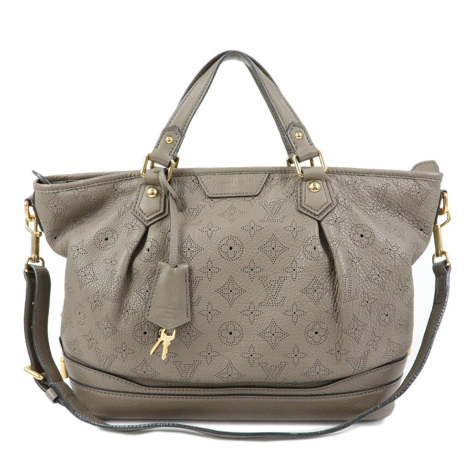 Louis Vuitton Monogram Mahina Stella PM 2Way Hand Bag Taupe M93063