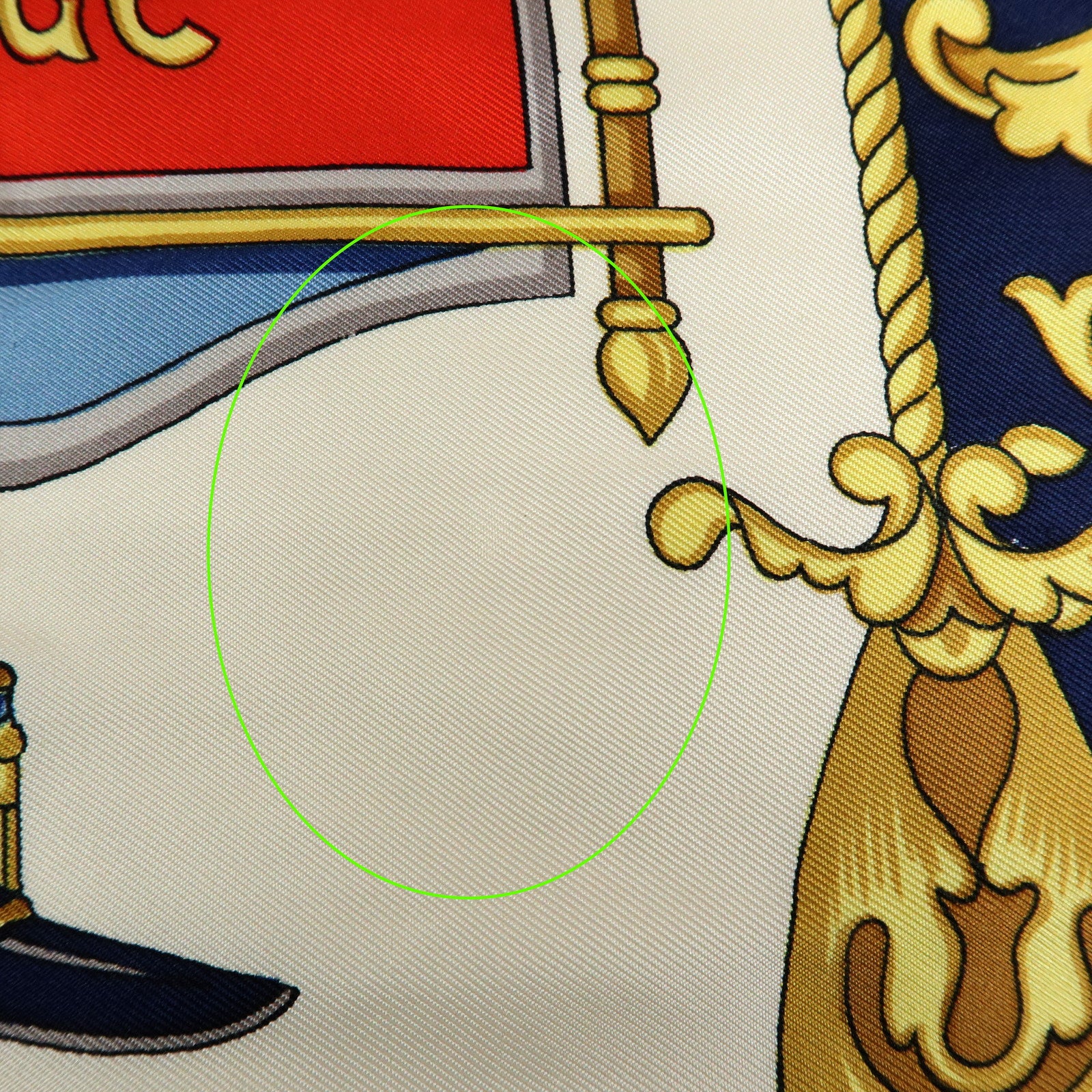 CELINE Silk Baltimore and Ohio Railroad Scarf 85x85 Red White Blue