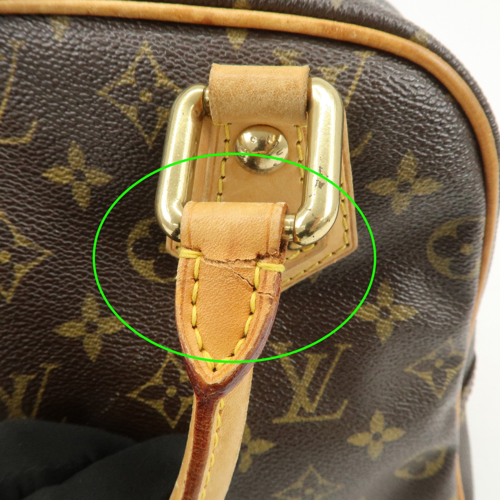 Louis Vuitton Monogram Manhattan PM Hand Bag Brown M40026