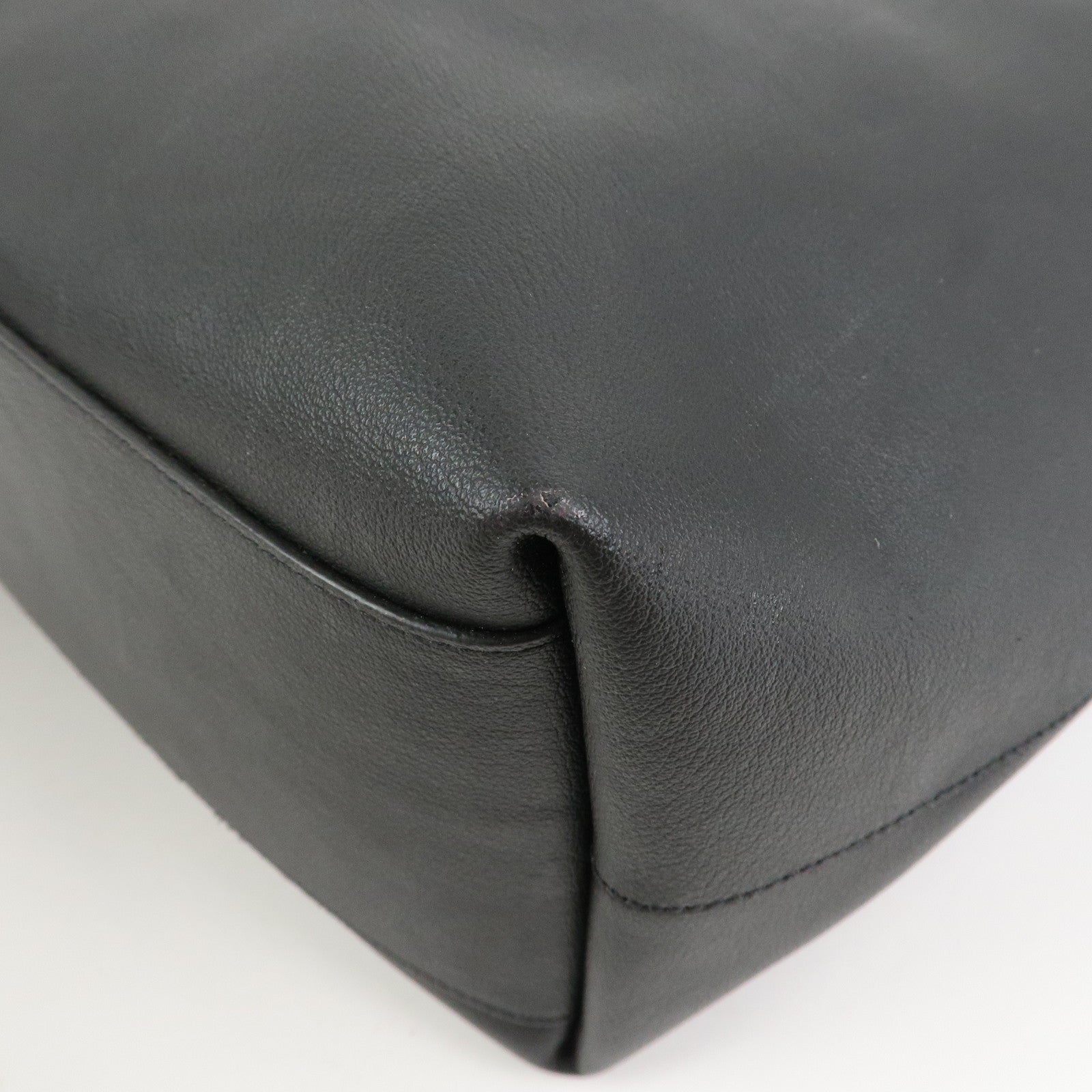 Saint Laurent Leather Tote Bag Shoulder Bag Black