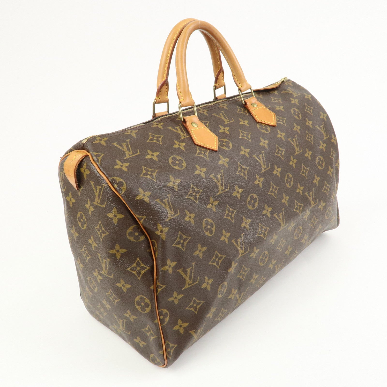 Louis Vuitton Monogram Speedy 40 Hand Bag Boston Bag Brown M41522