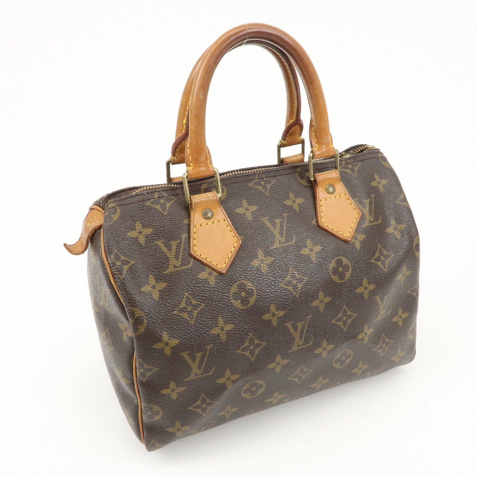 Louis Vuitton Monogram Speedy 25 Hand Bag Boston Bag Brown M41528 Used
