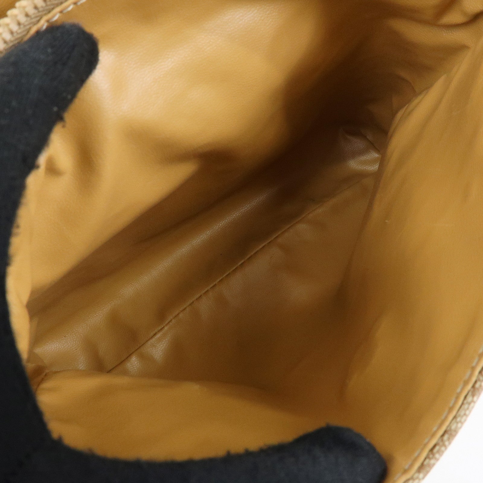 CELINE Logo Macadam PVC Leather Hand Bag Shoulder Bag Beige Brown