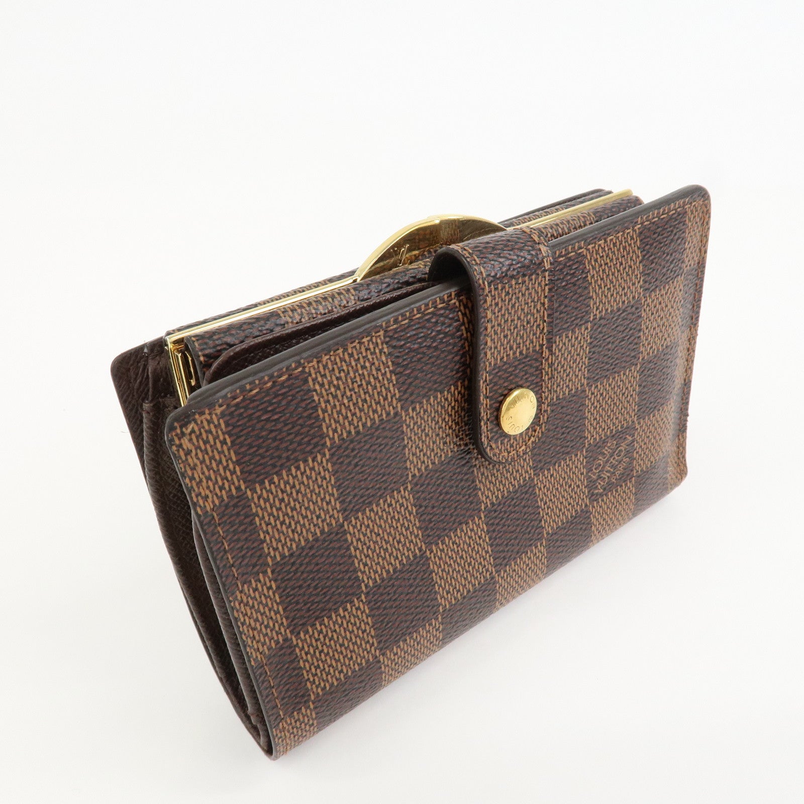 Louis Vuitton Damier Portefeuille Viennois Canvas Bi-fold Wallet Brown N61674
