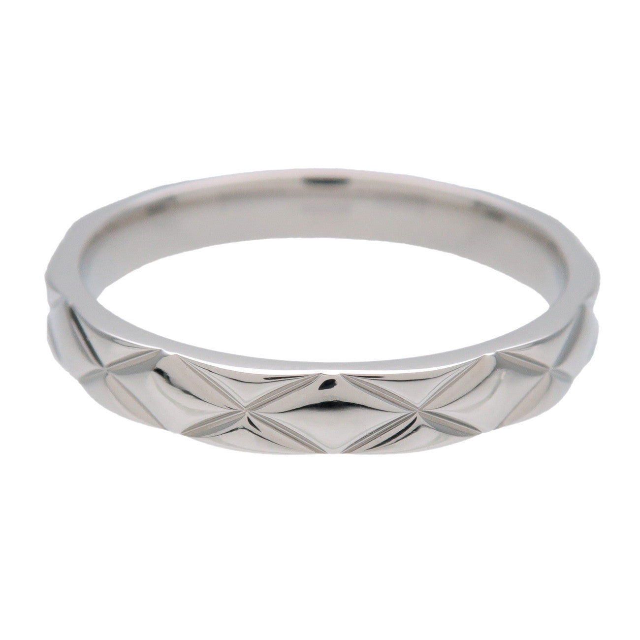 CHANEL Matelasse Ring #60 PT950 Platinum US 9-9.5 EU60 J2820