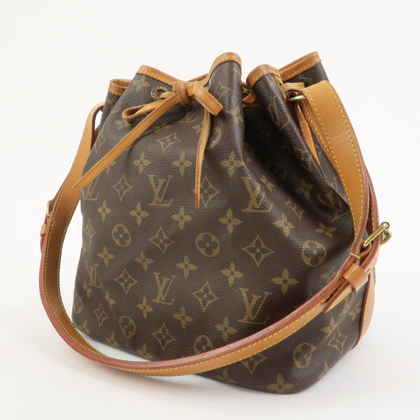 Louis Vuitton Monogram Petit Noe Shoulder Bag Brown M42226