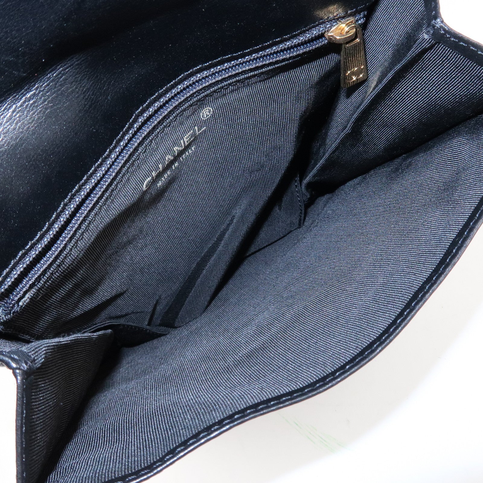 CHANEL COCO Mark Lamb Skin Shoulder Bag Crossbody Bag Black Used