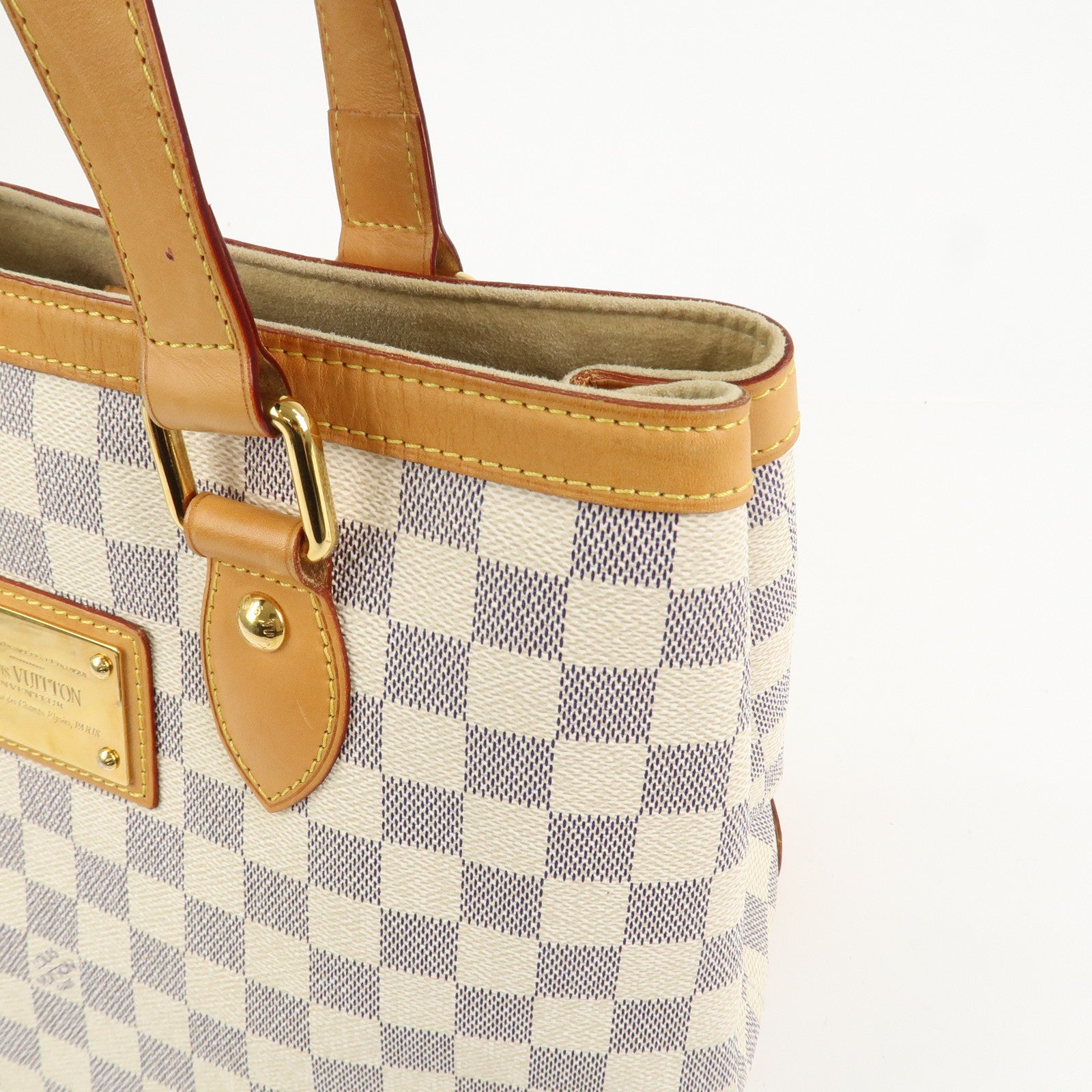Louis Vuitton Damier Azur Hampstead PM Hand Bag Ivory N51207
