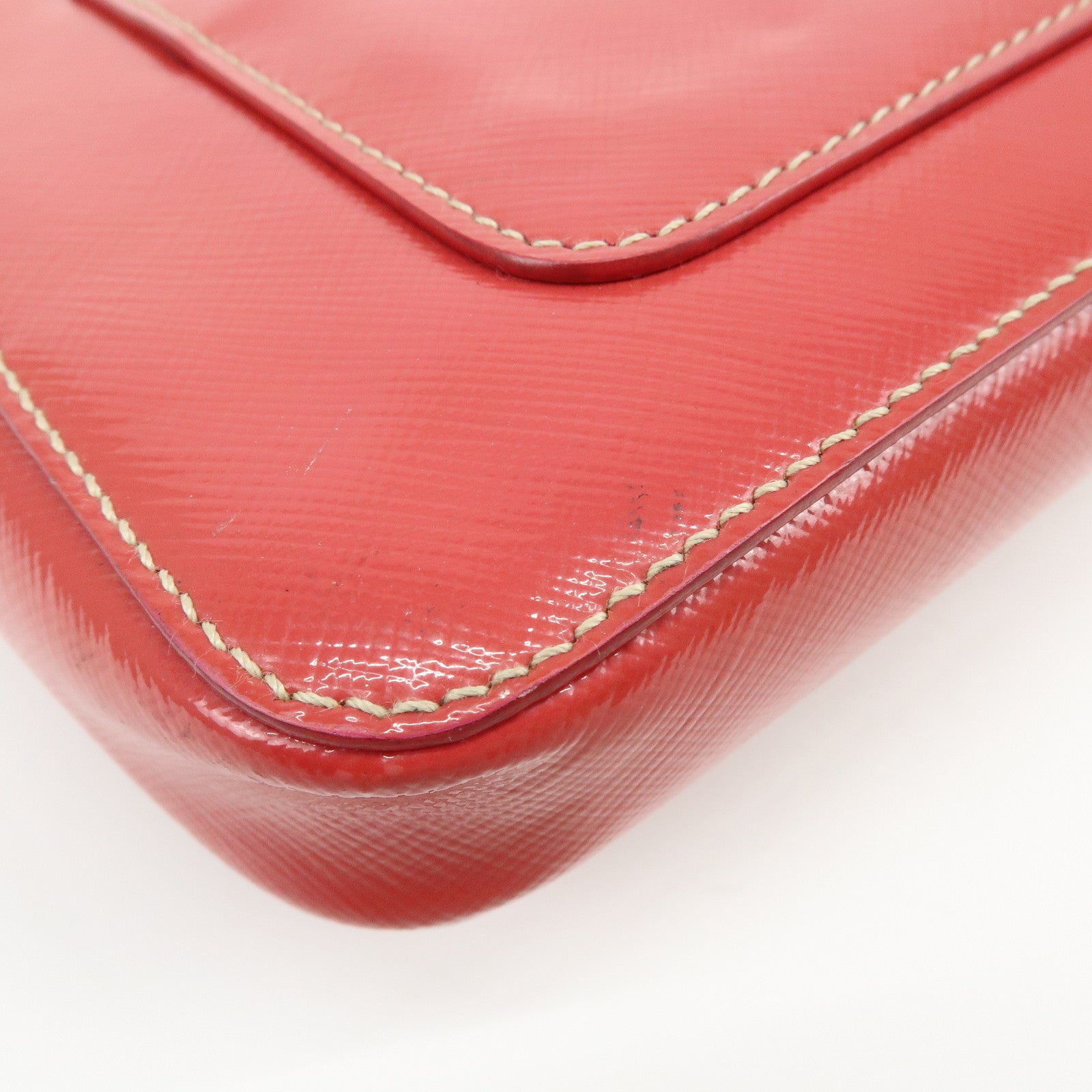 PRADA Patent Leather 2Way Shoulder Chain Bag Hand Bag Pink