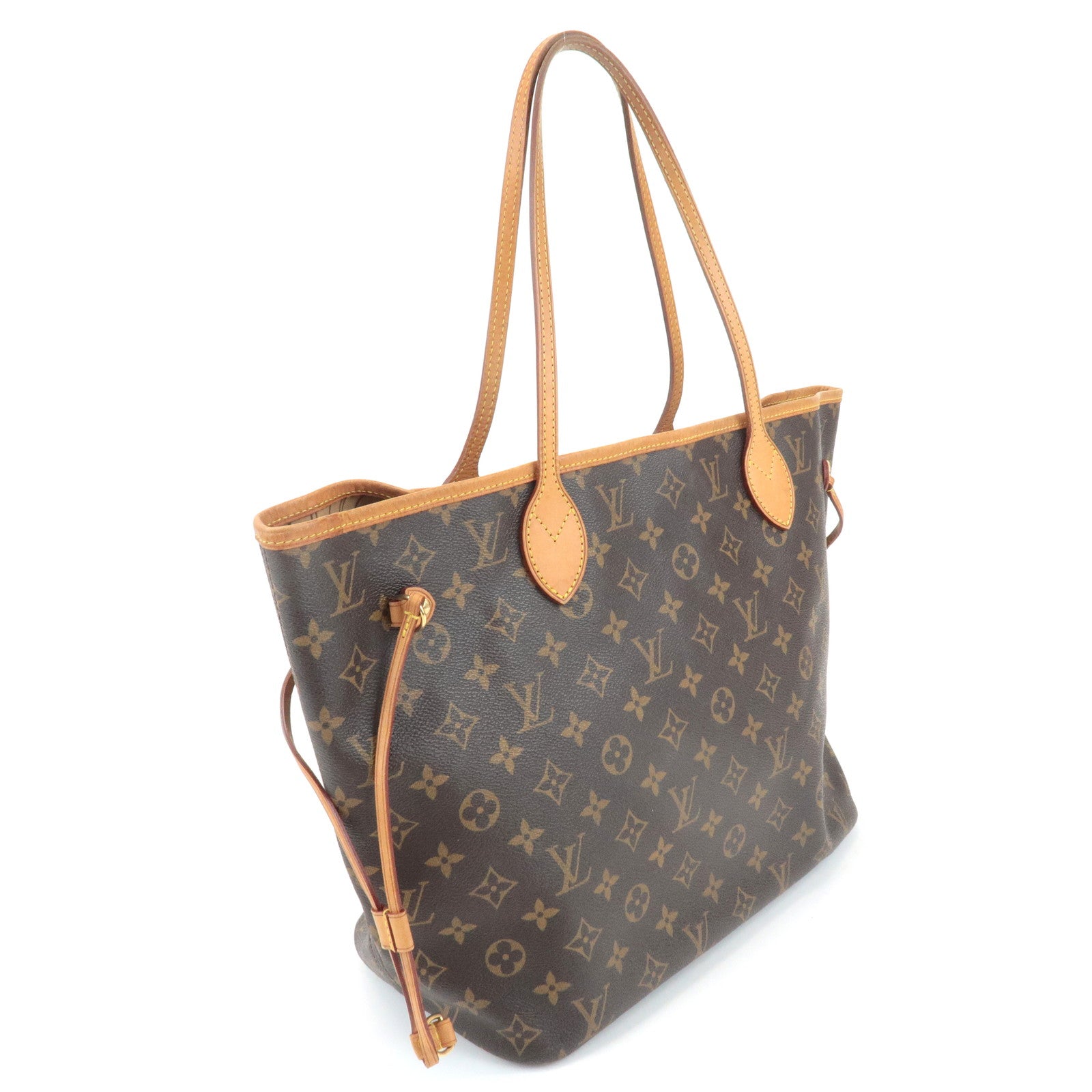 Louis Vuitton Monogram Neverfull MM Tote Bag Brown M40156