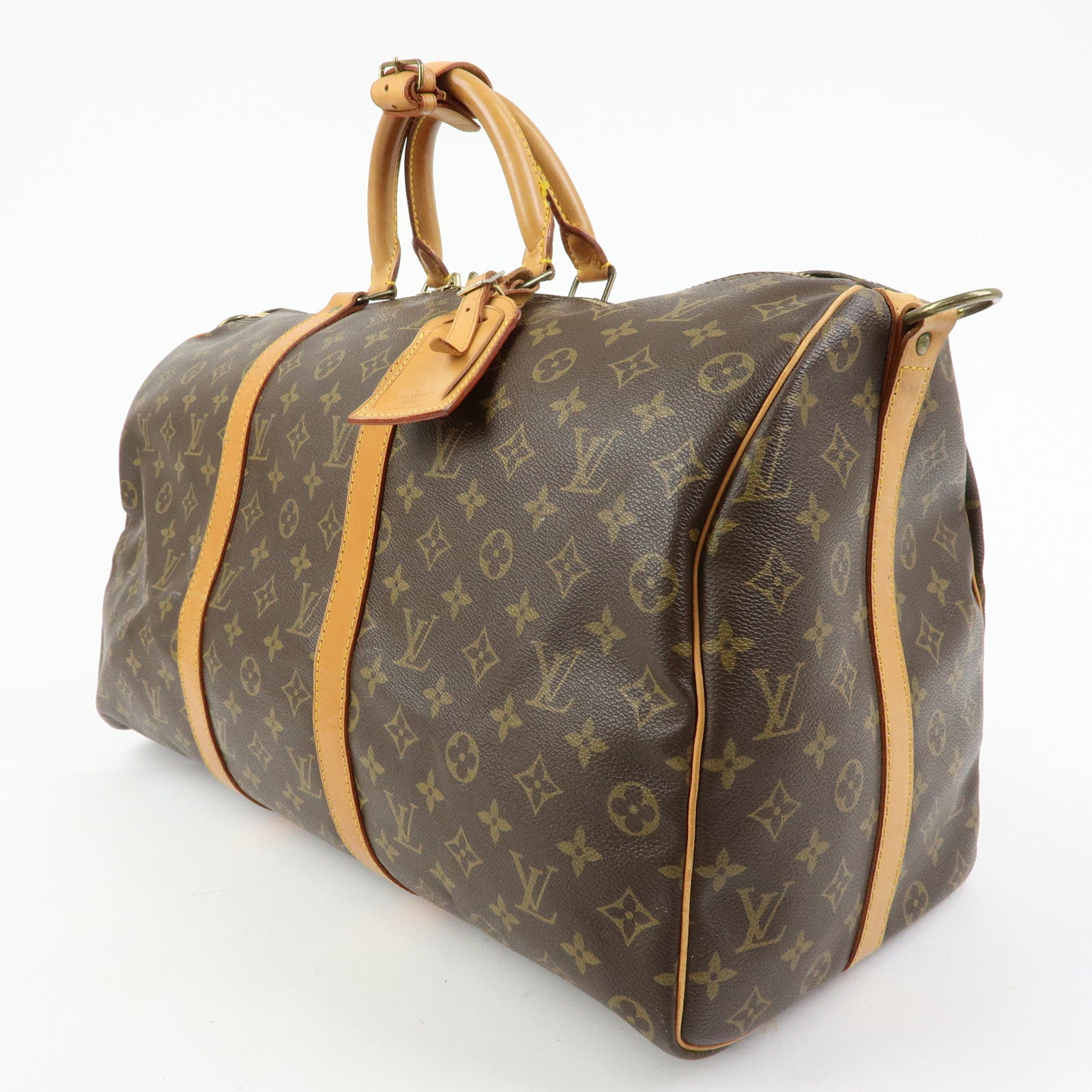 Louis Vuitton Monogram Keep All Bandouliere 50 Boston Bag M41416