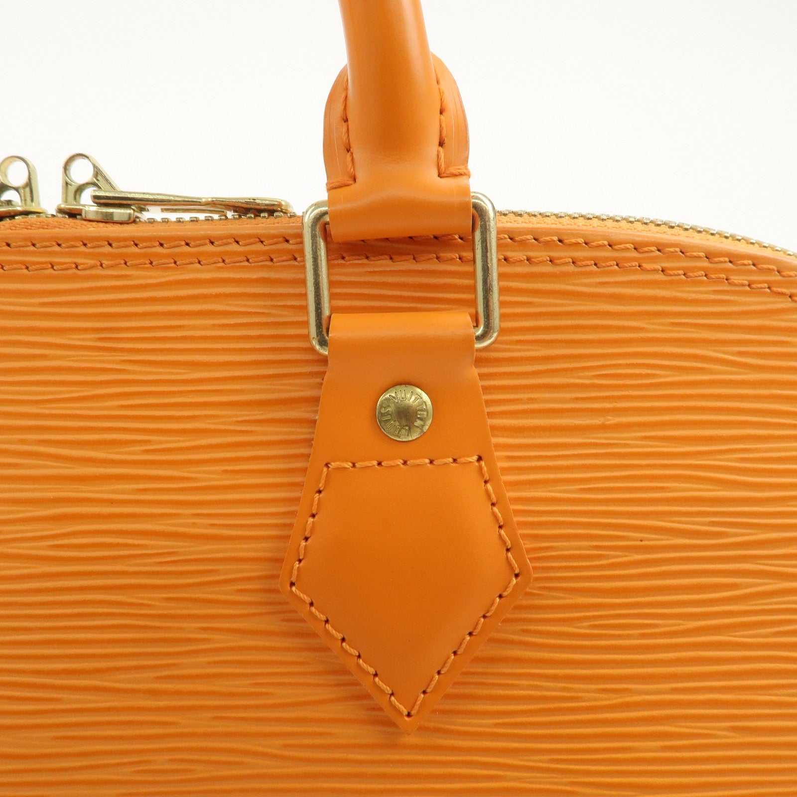 Louis Vuitton Epi Leather Alma PM Hand Bag Mandarin Orange M5124H