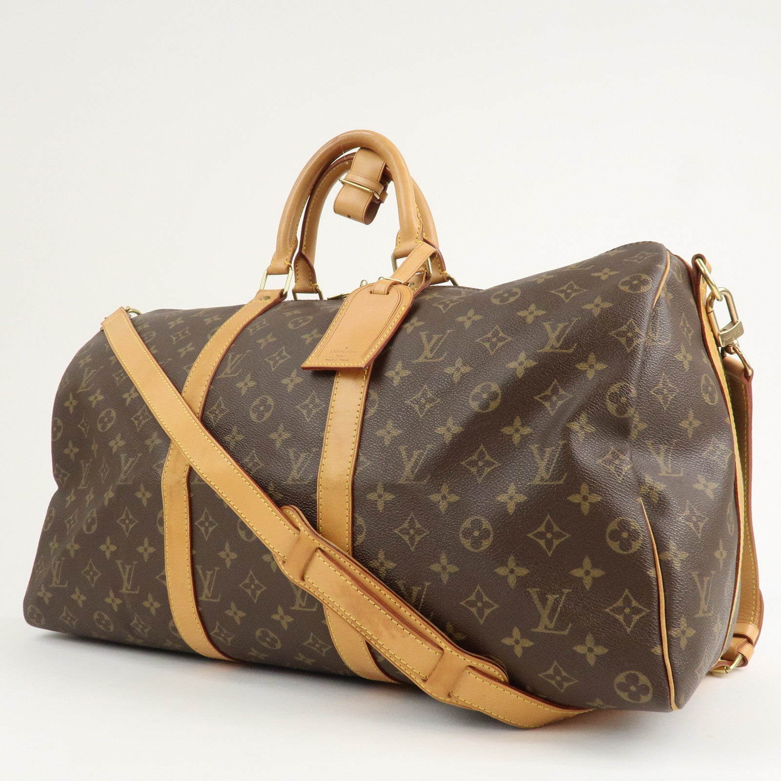 Louis Vuitton Monogram Keep All 50 Bandouliere Boston Bag M41416