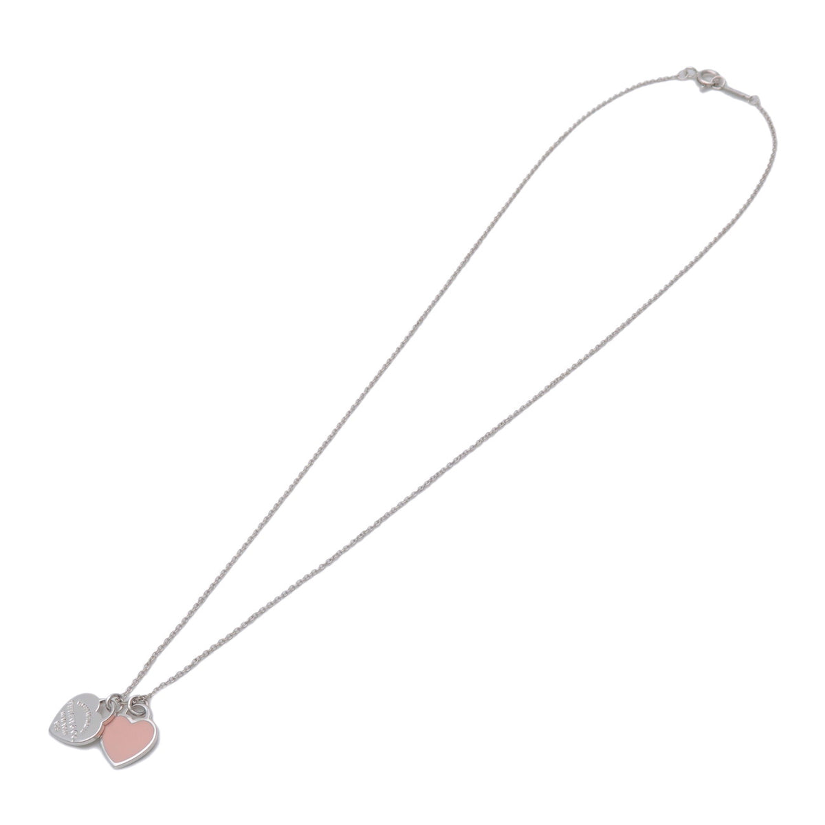 Tiffany & Co Return to Tiffany Mini Double Heart Tag Necklace SV925