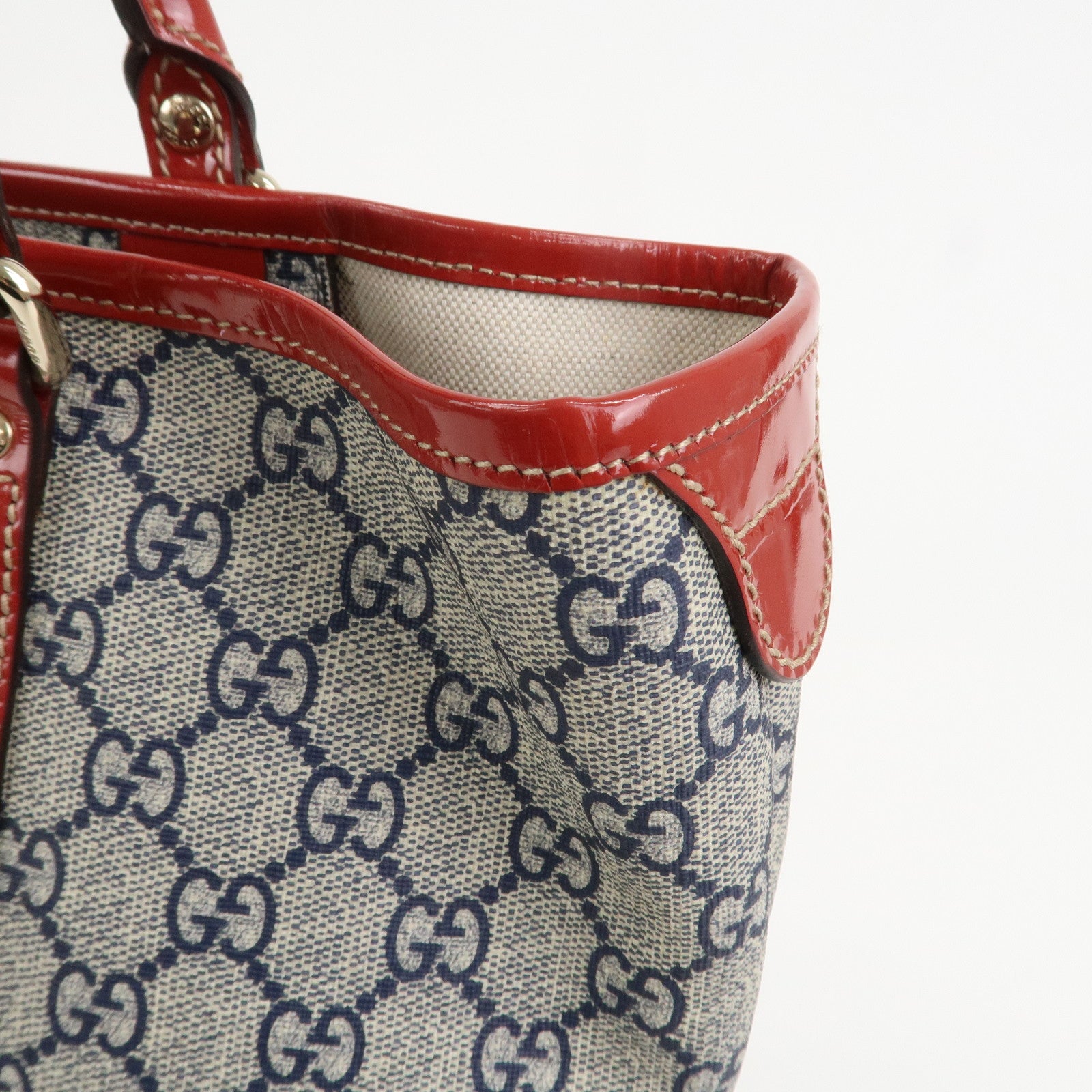 GUCCI JOY Collection GG Supreme PVC Patent Leather Tote Bag 197953